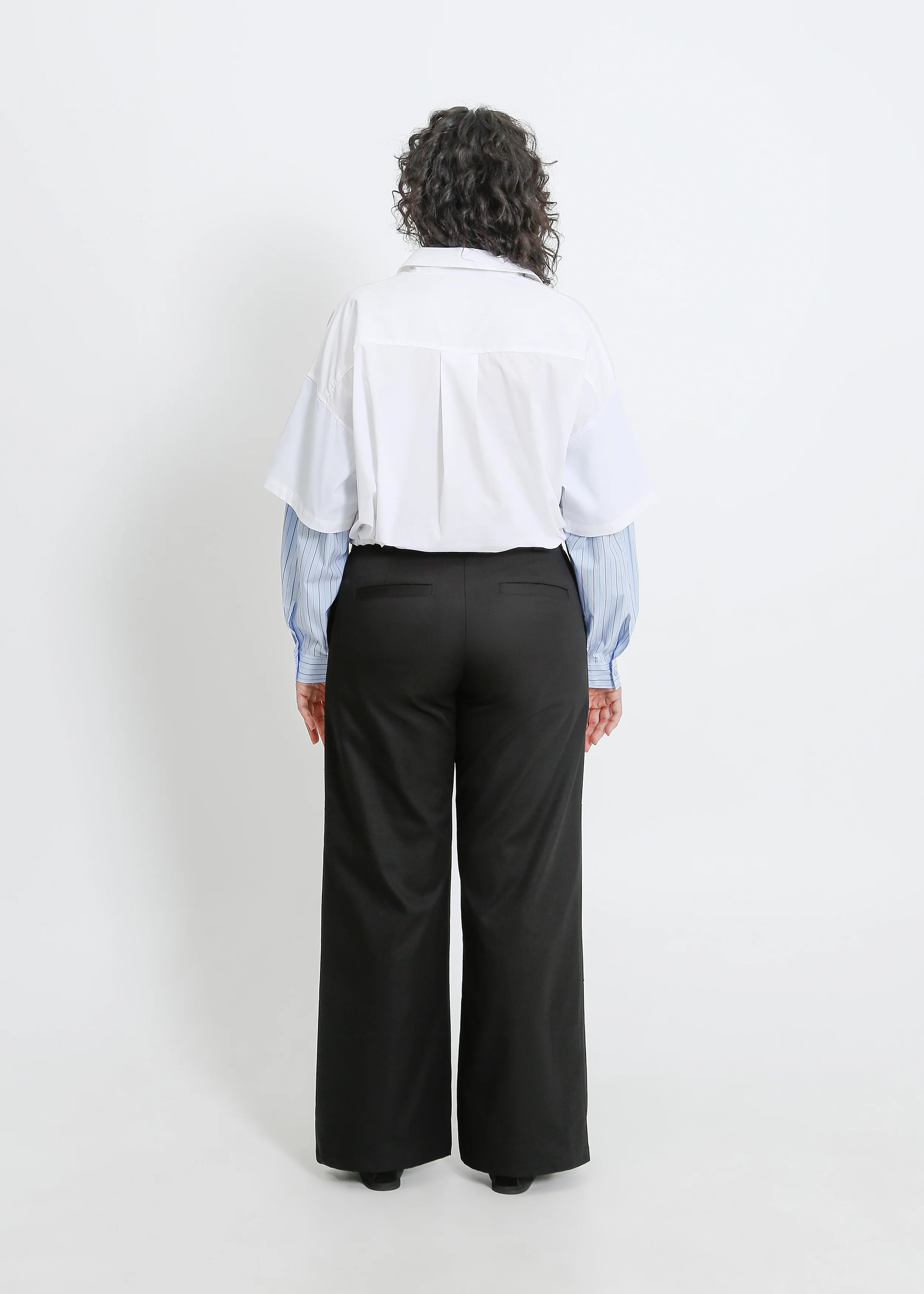Adlina Shirt / White-Blue-Beige - Image 10