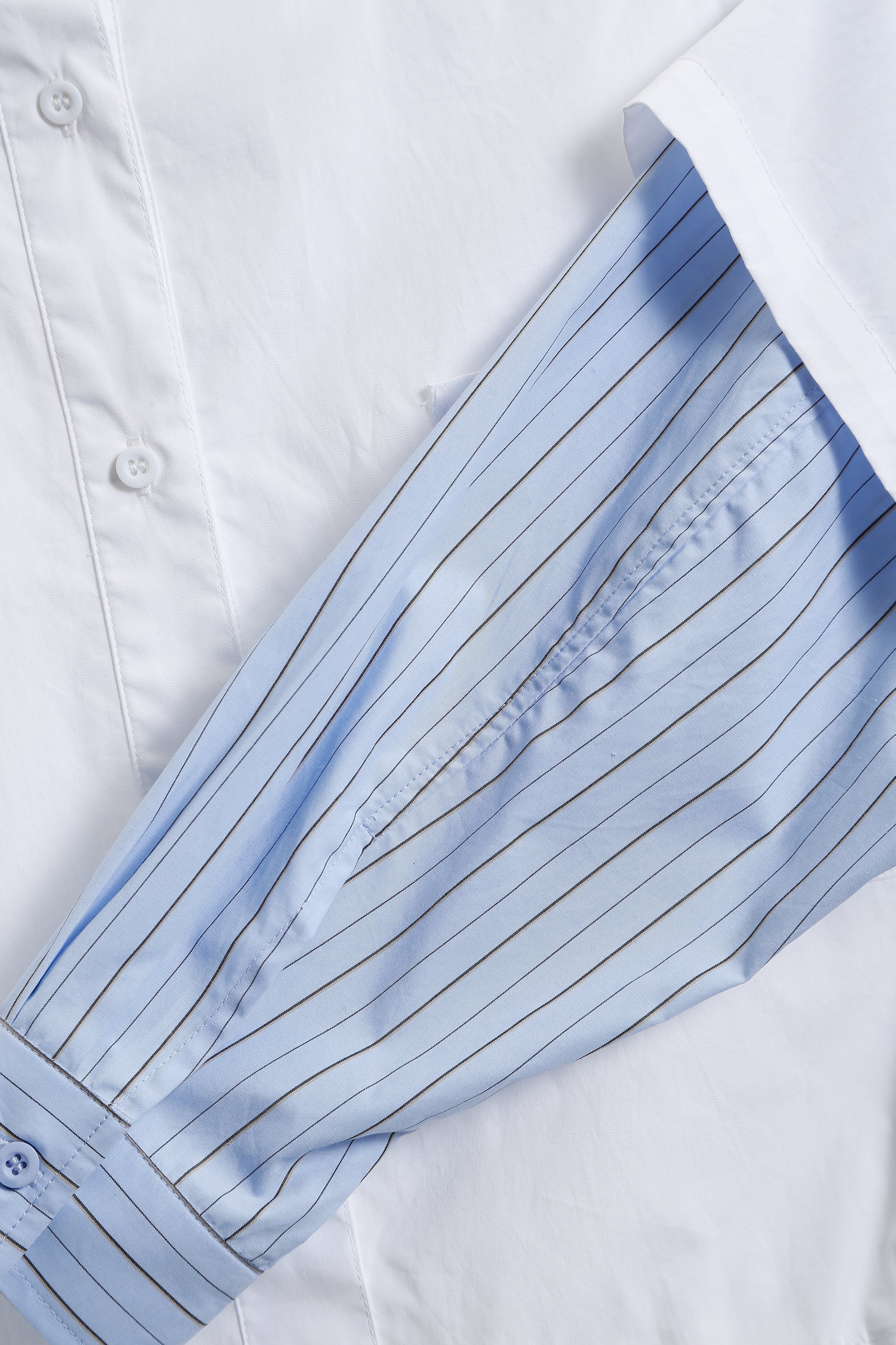 Adlina Shirt / White-Blue-Beige - Image 13