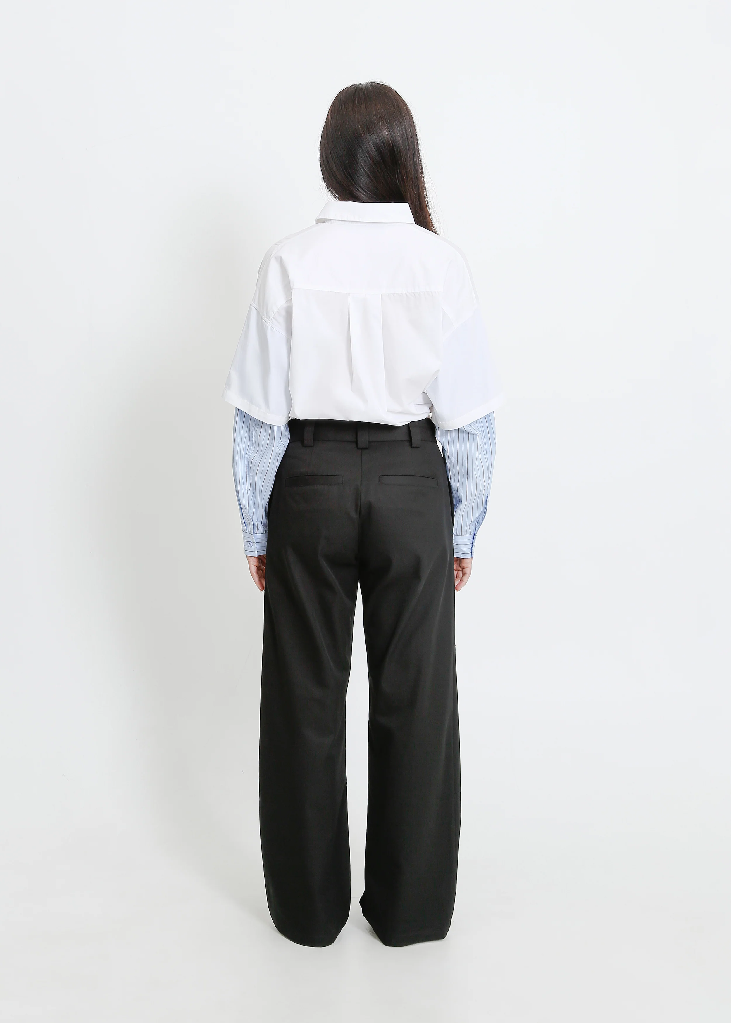 Adlina Shirt / White-Blue-Beige - Image 4