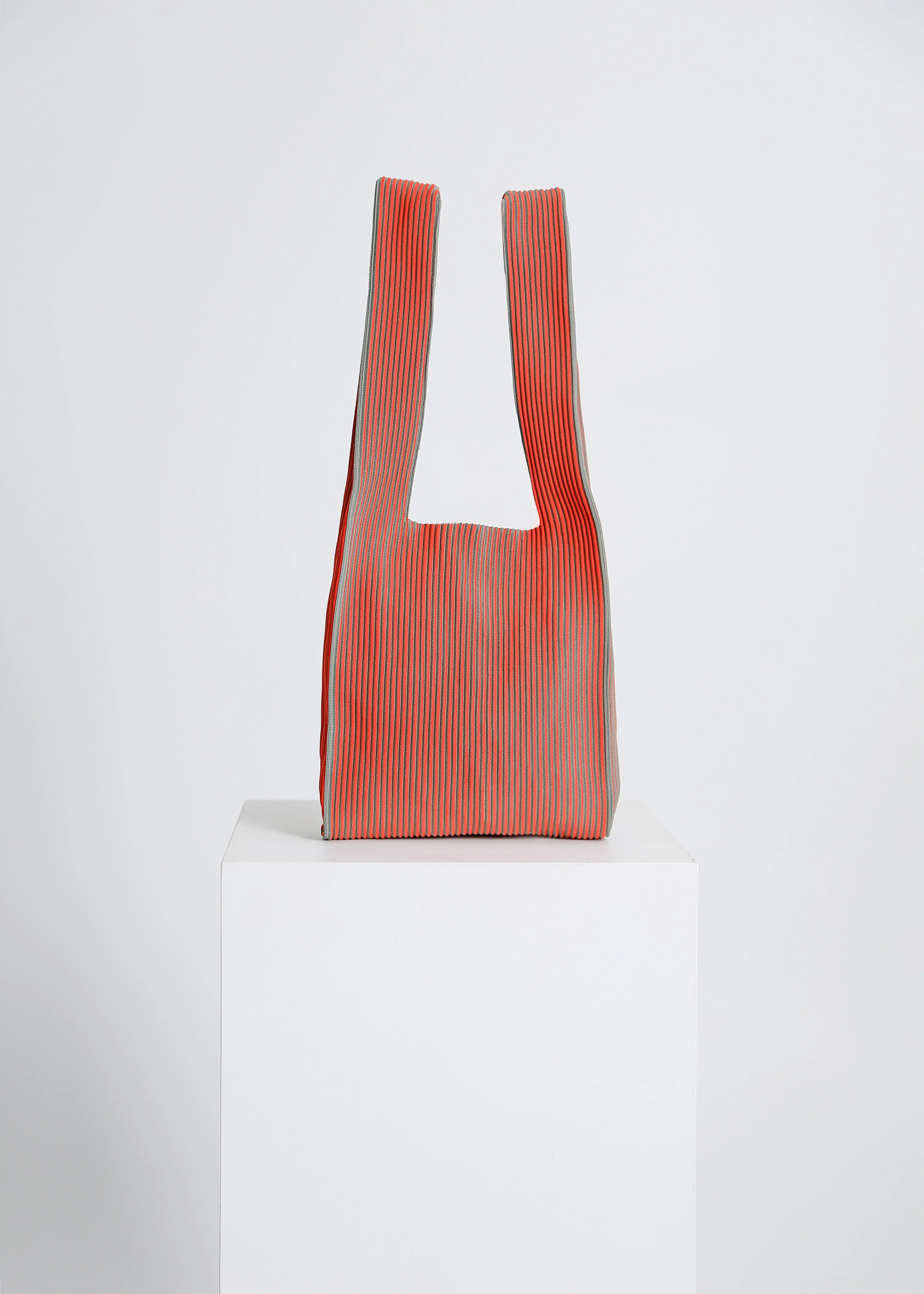 Bay Knit Tote / Flame-Moss - Image 2