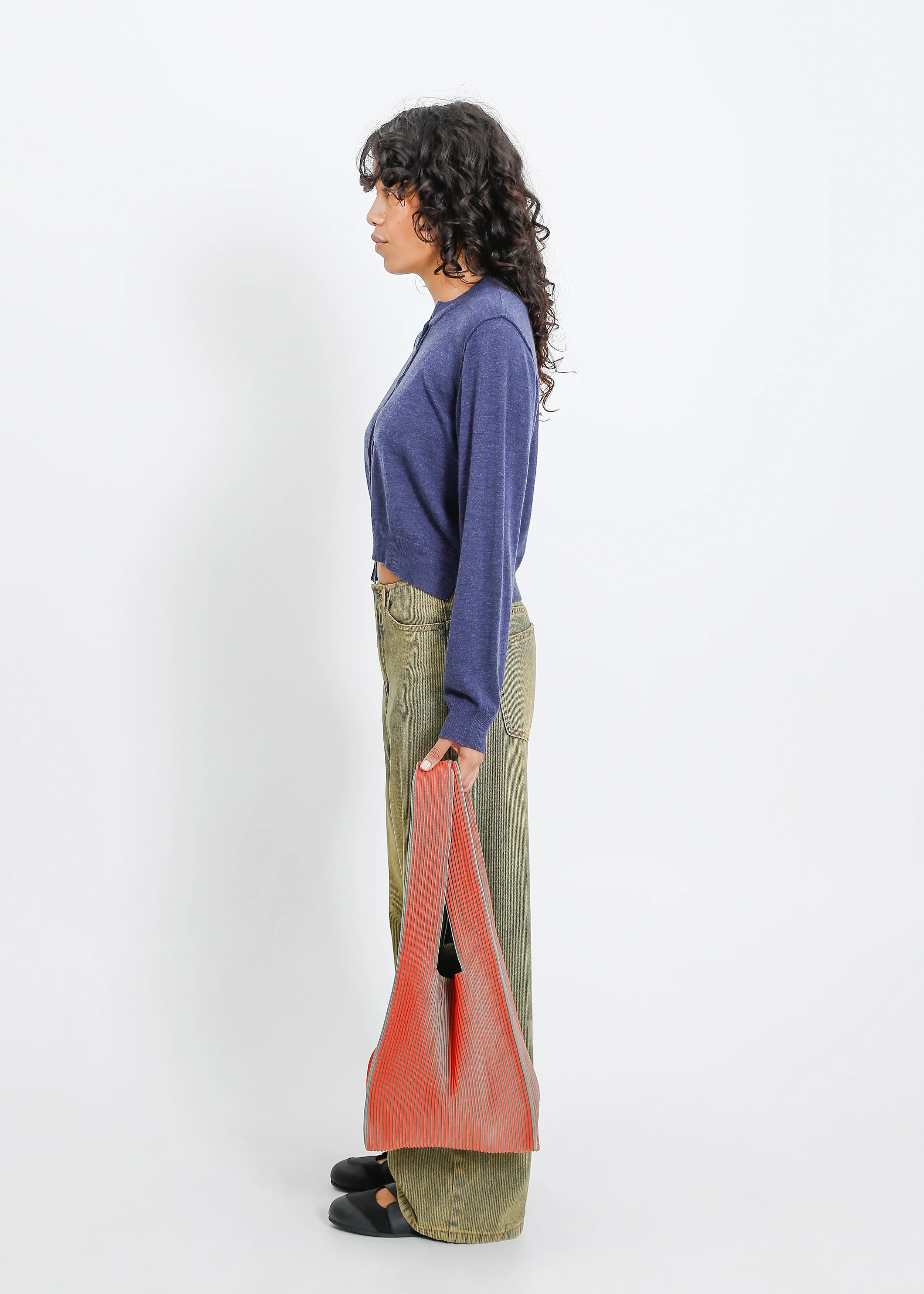 Bay Knit Tote / Flame-Moss - Image 4