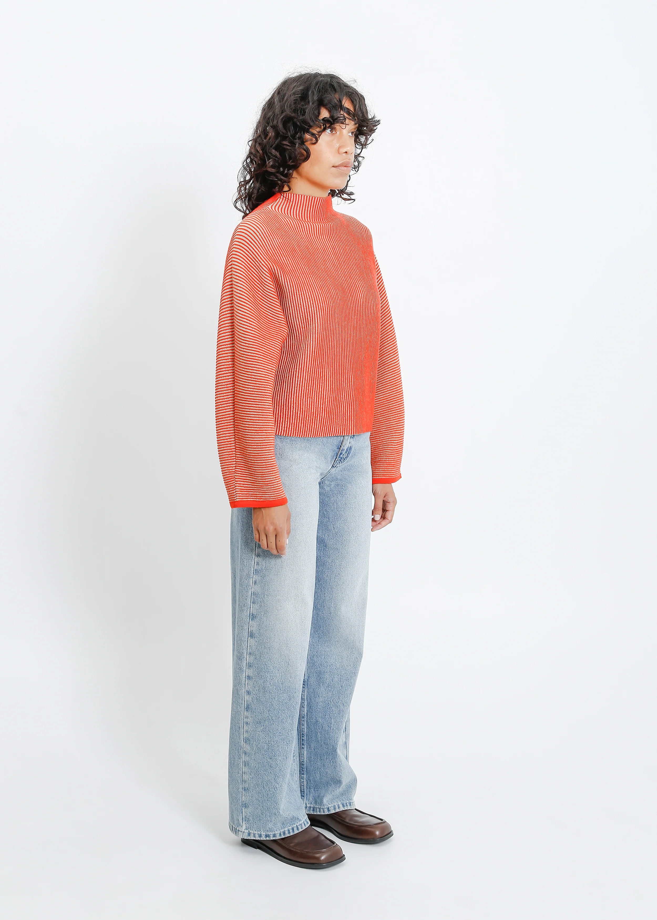 Bonnie Knit Sweat / Flame-Moss - Image 2