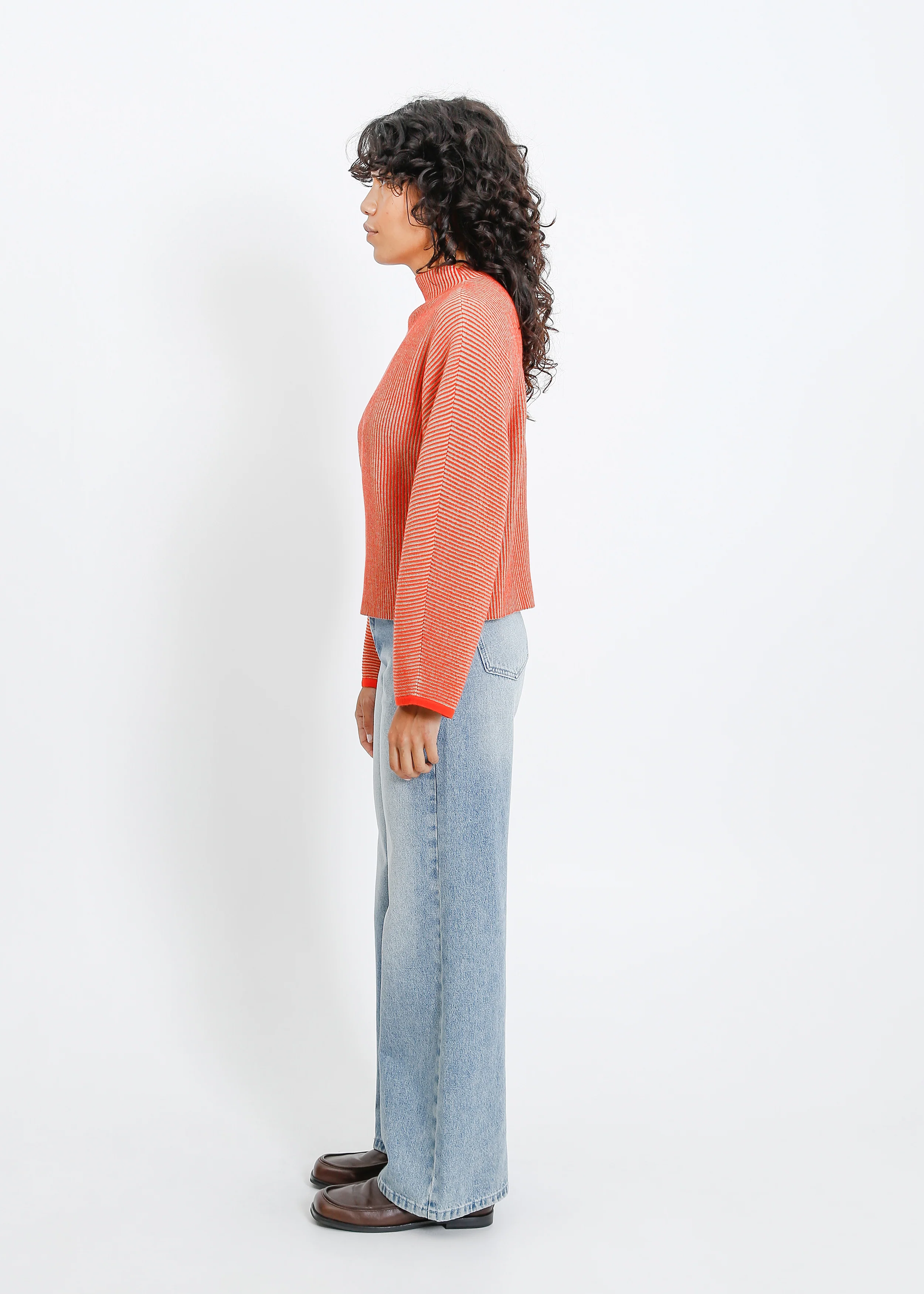 Bonnie Knit Sweat / Flame-Moss - Image 3