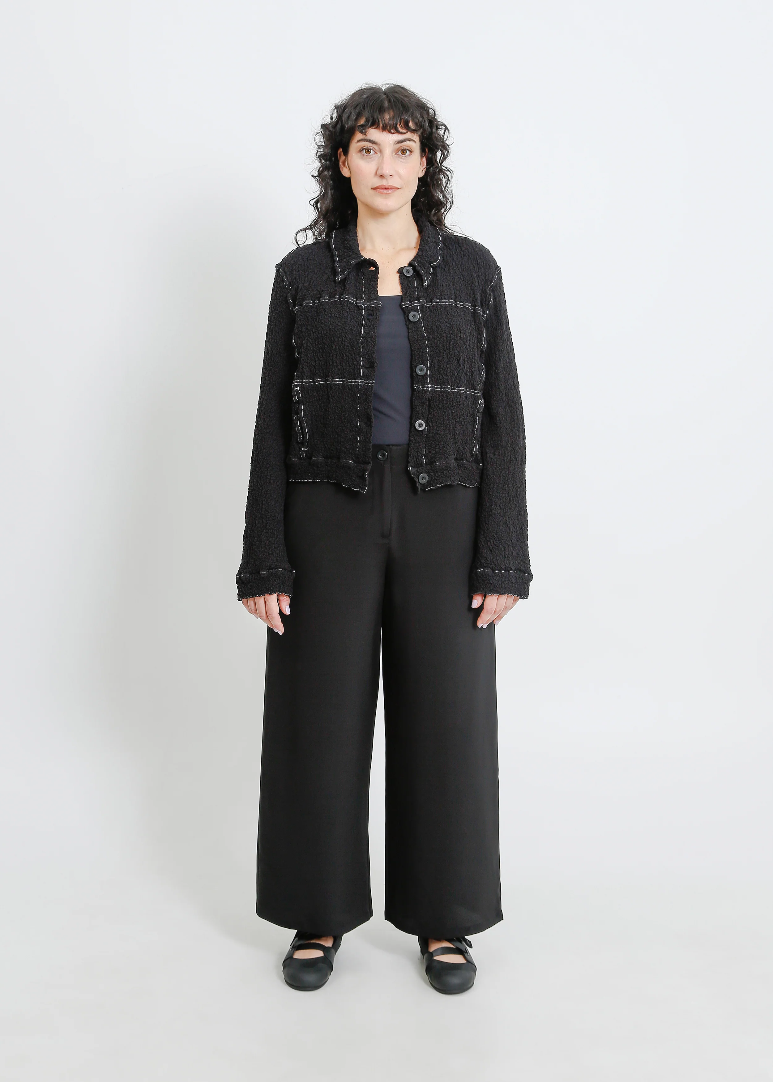 Bryn Pleat Jacket / Black - Image 10