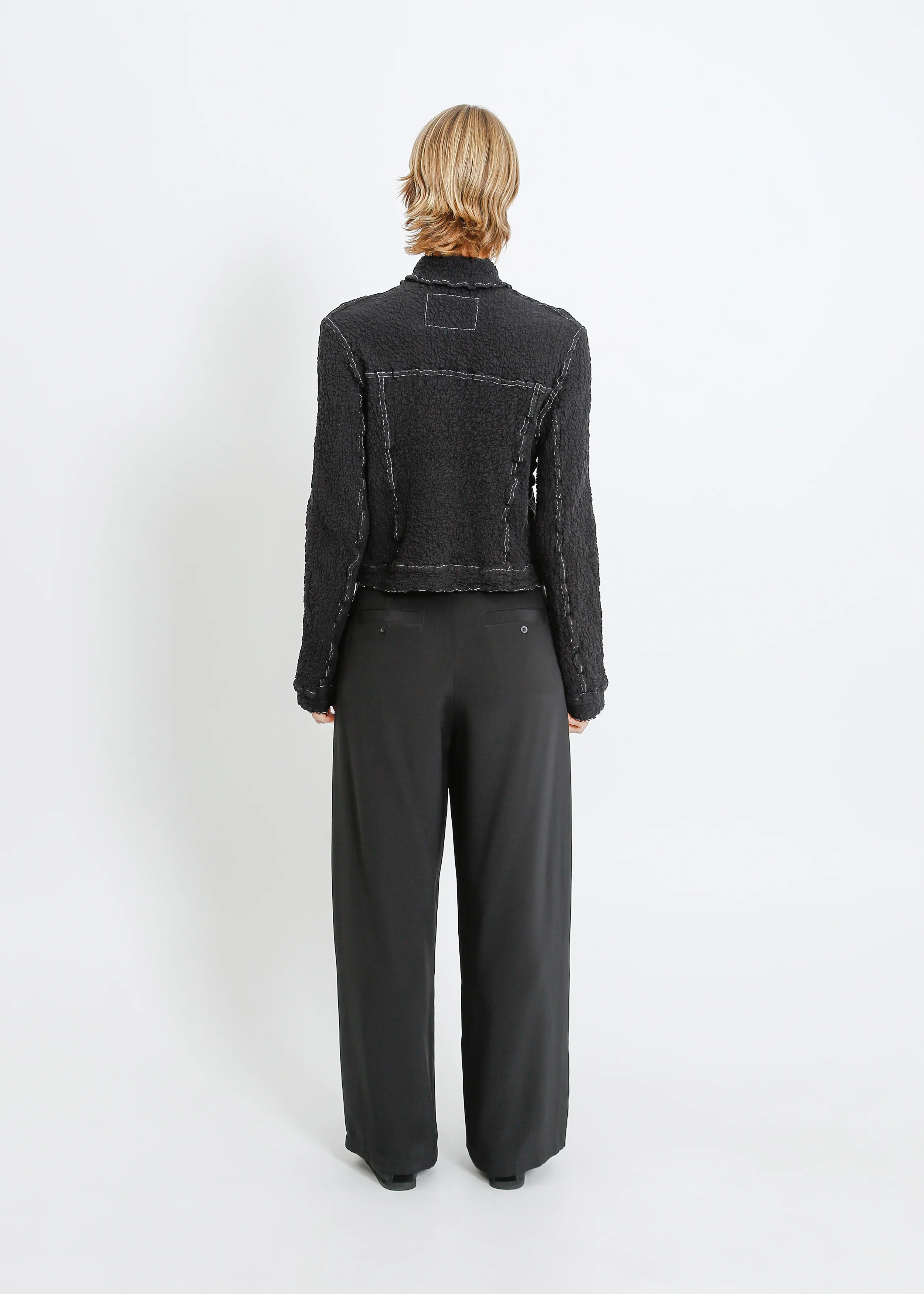 Bryn Pleat Jacket / Black - Image 4
