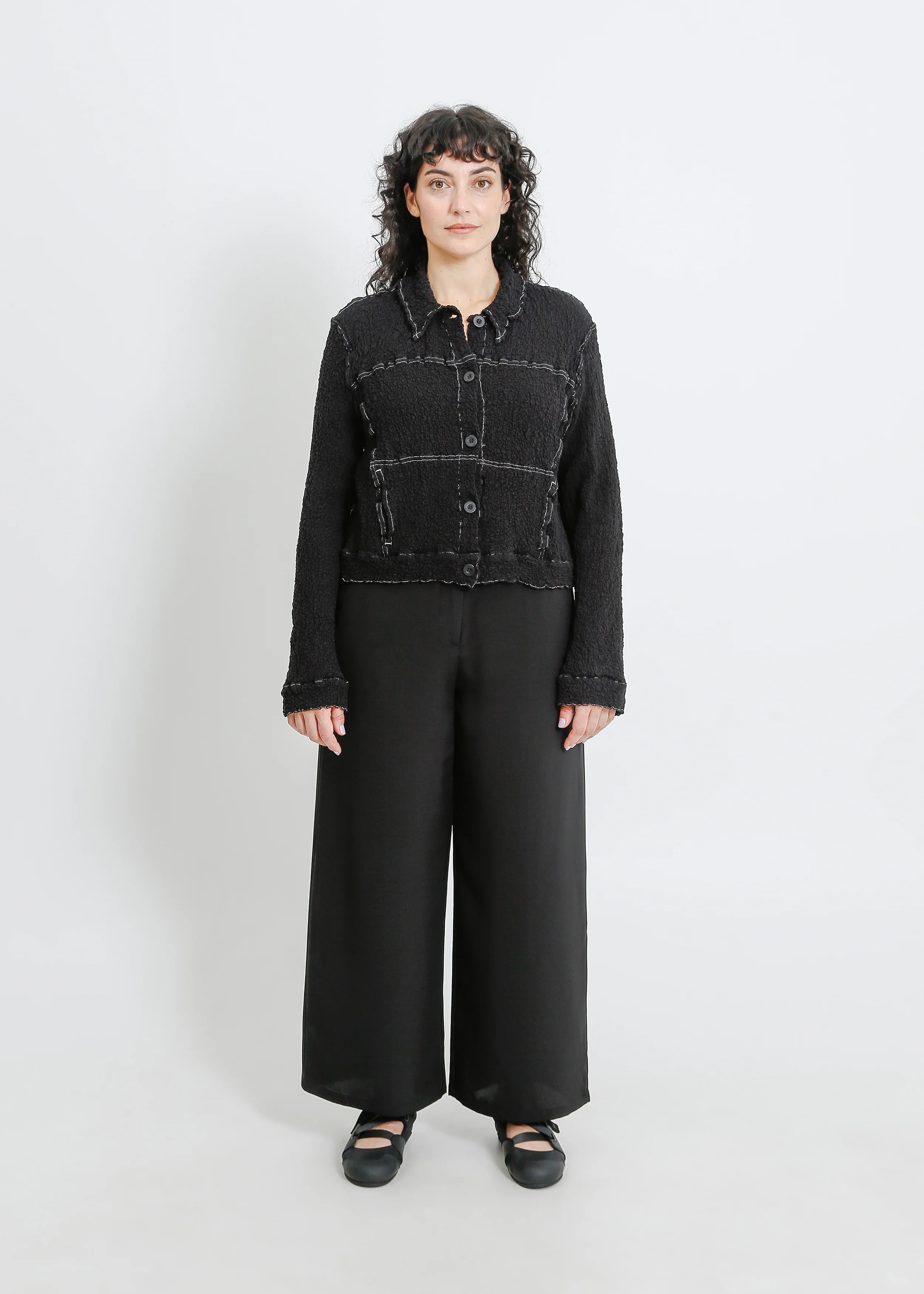 Bryn Pleat Jacket / Black - Image 6