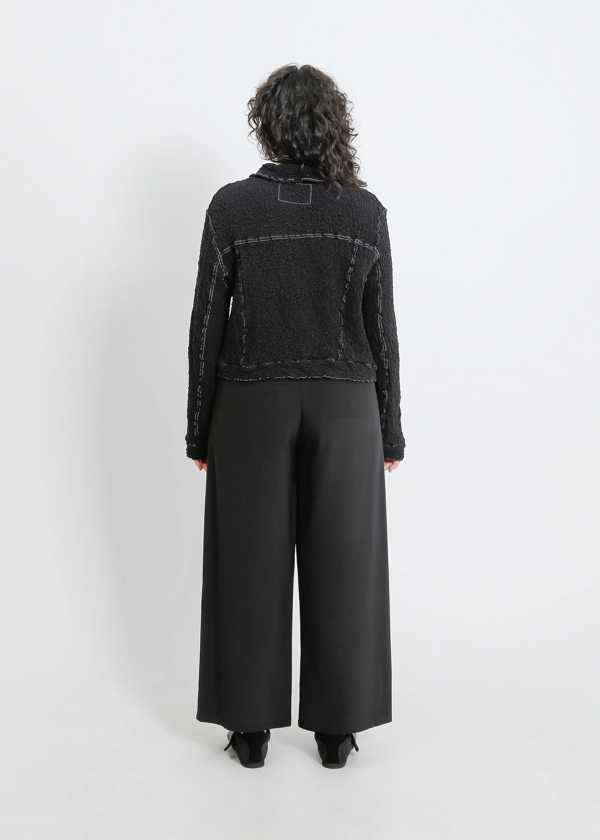 Bryn Pleat Jacket / Black - Image 9