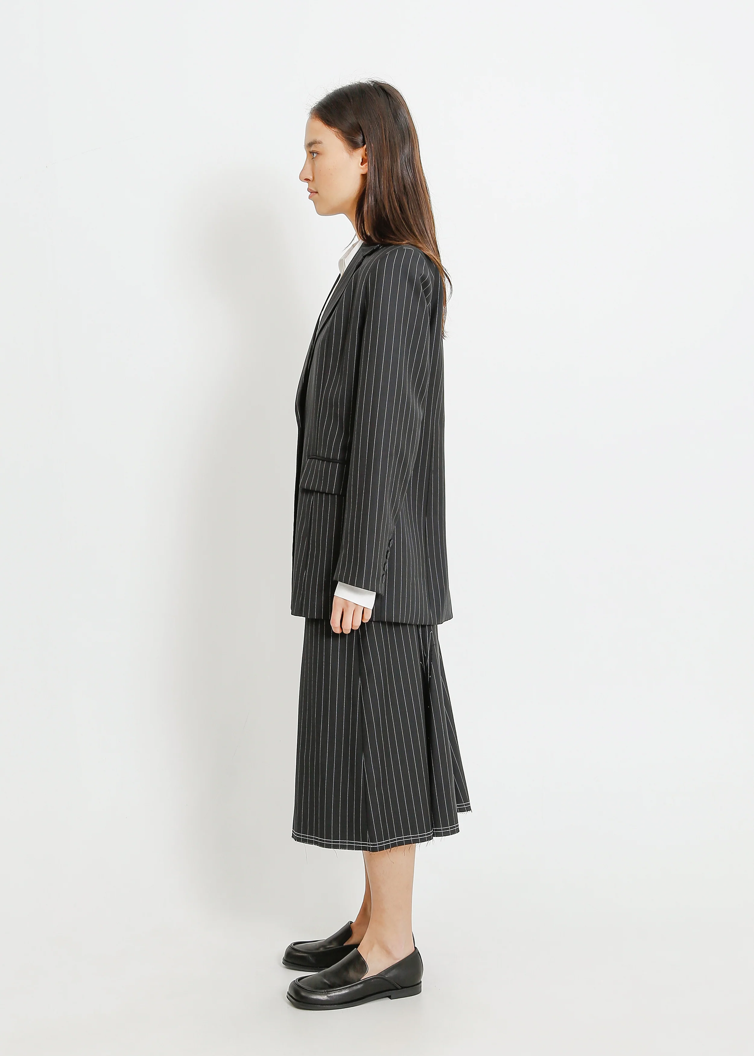 Caruso Blazer / Black-White Pinstripe - Image 3