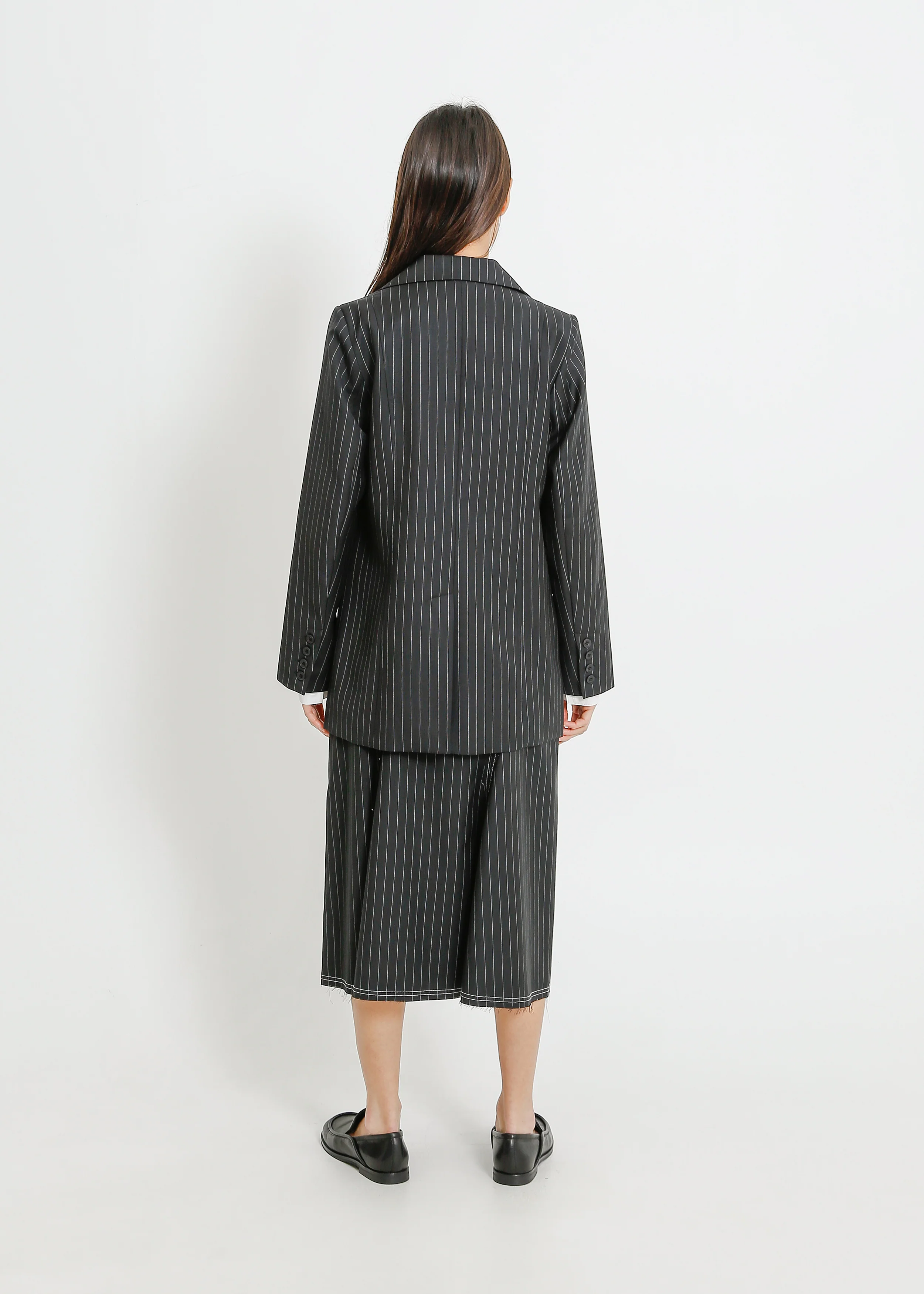 Caruso Blazer / Black-White Pinstripe - Image 4