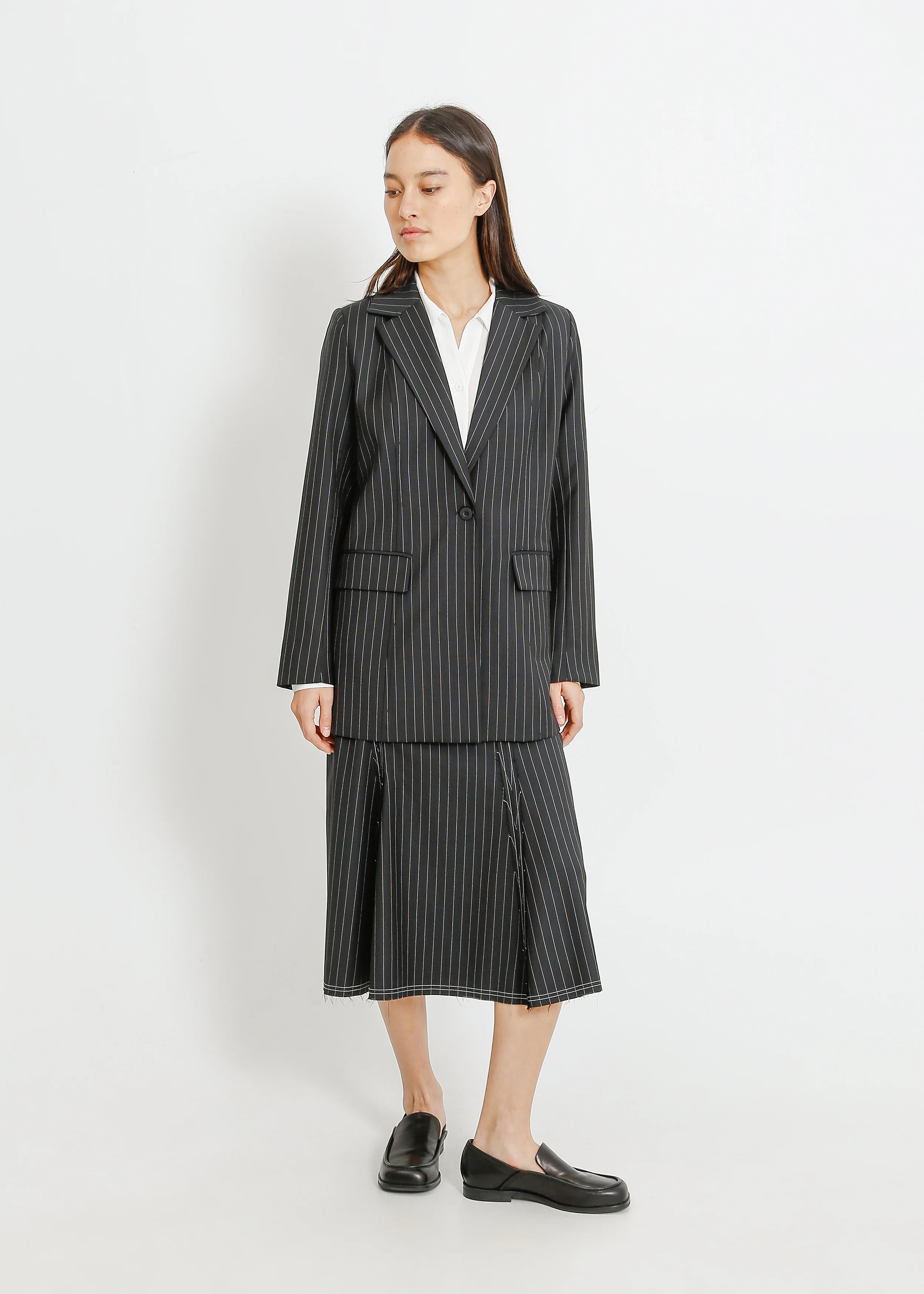 Caruso Blazer / Black-White Pinstripe - Image 5
