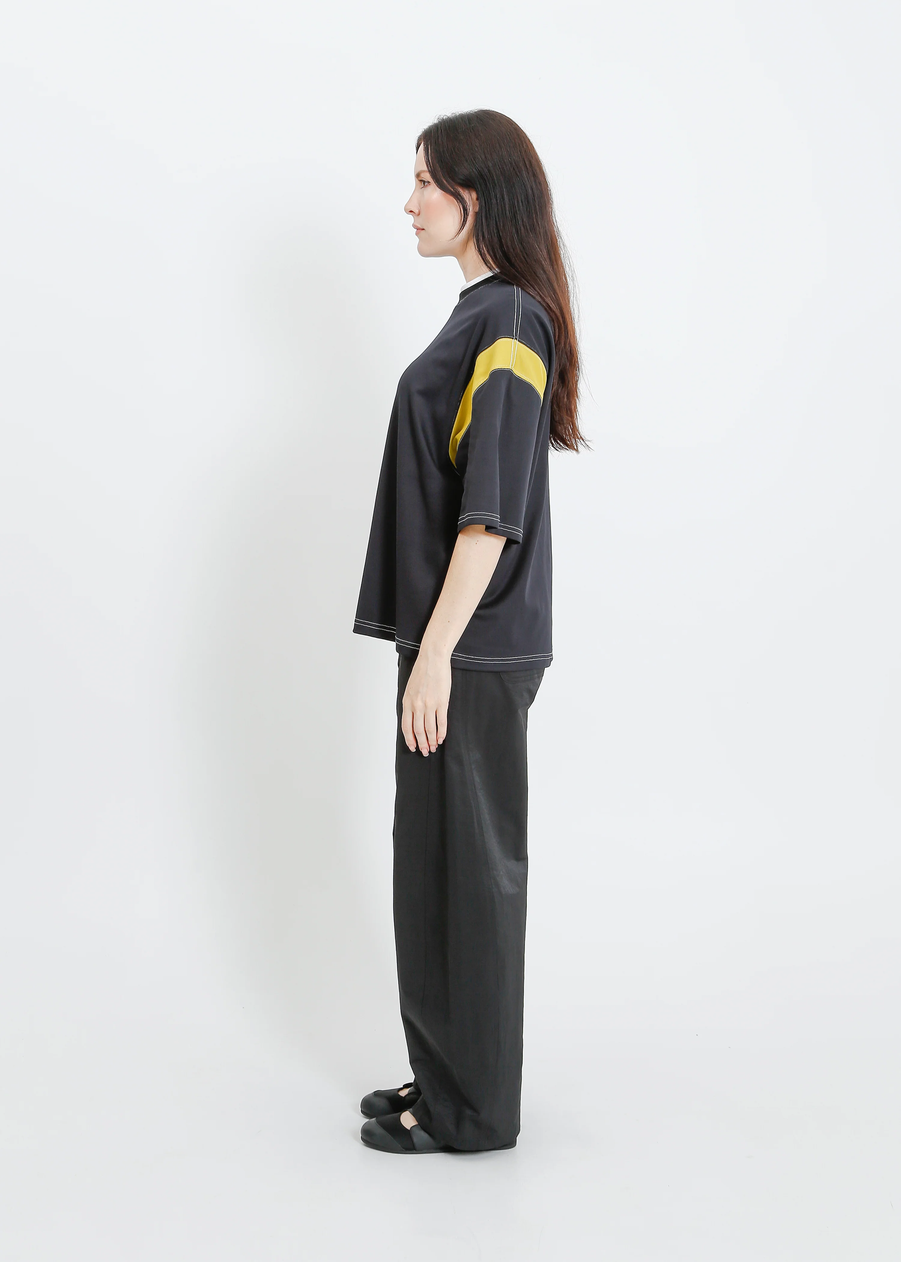 Cassio Oversize Tee / Black-Chartreuse - Image 3