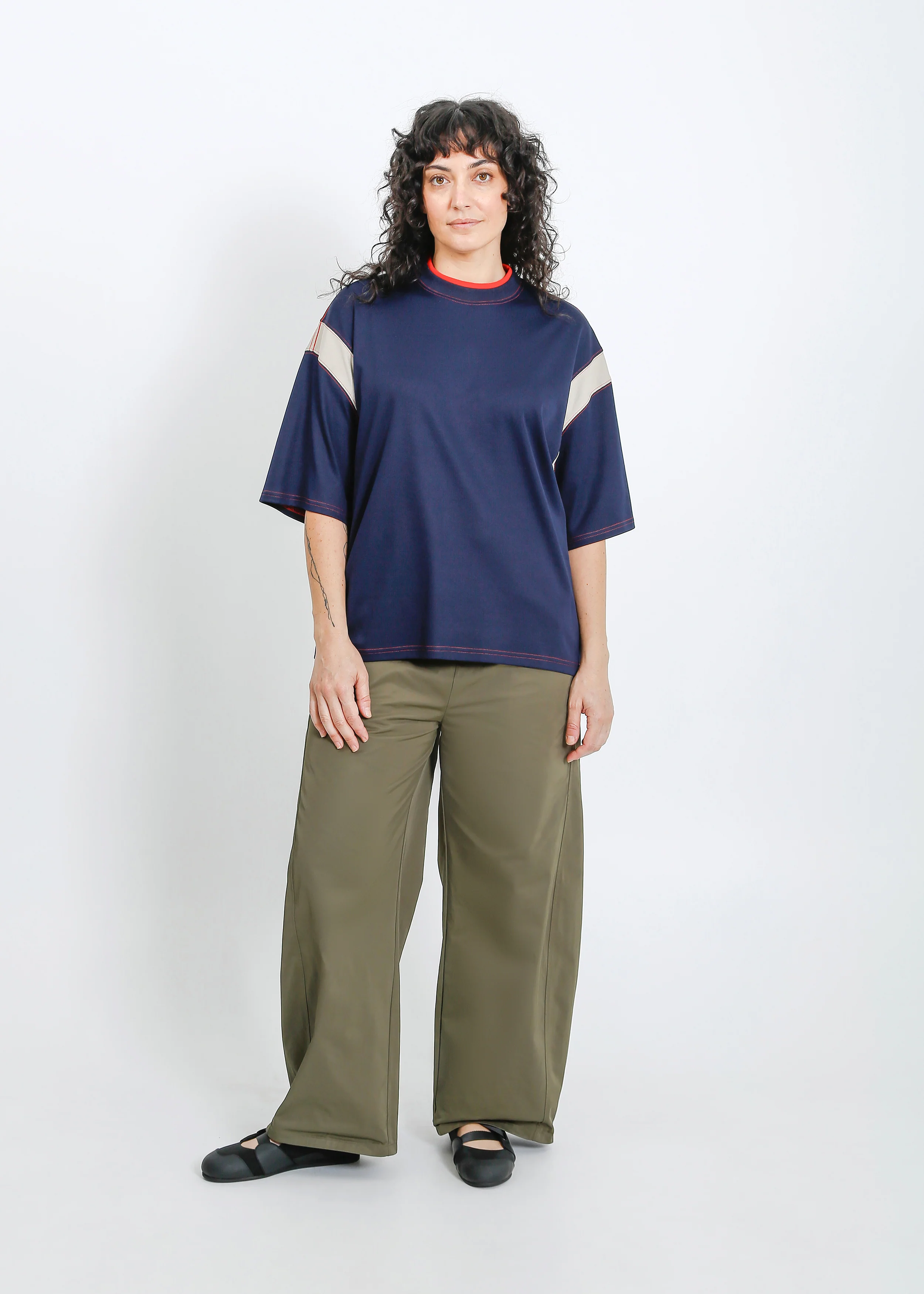 Cassio Oversize Tee / Navy-Fog - Image 10