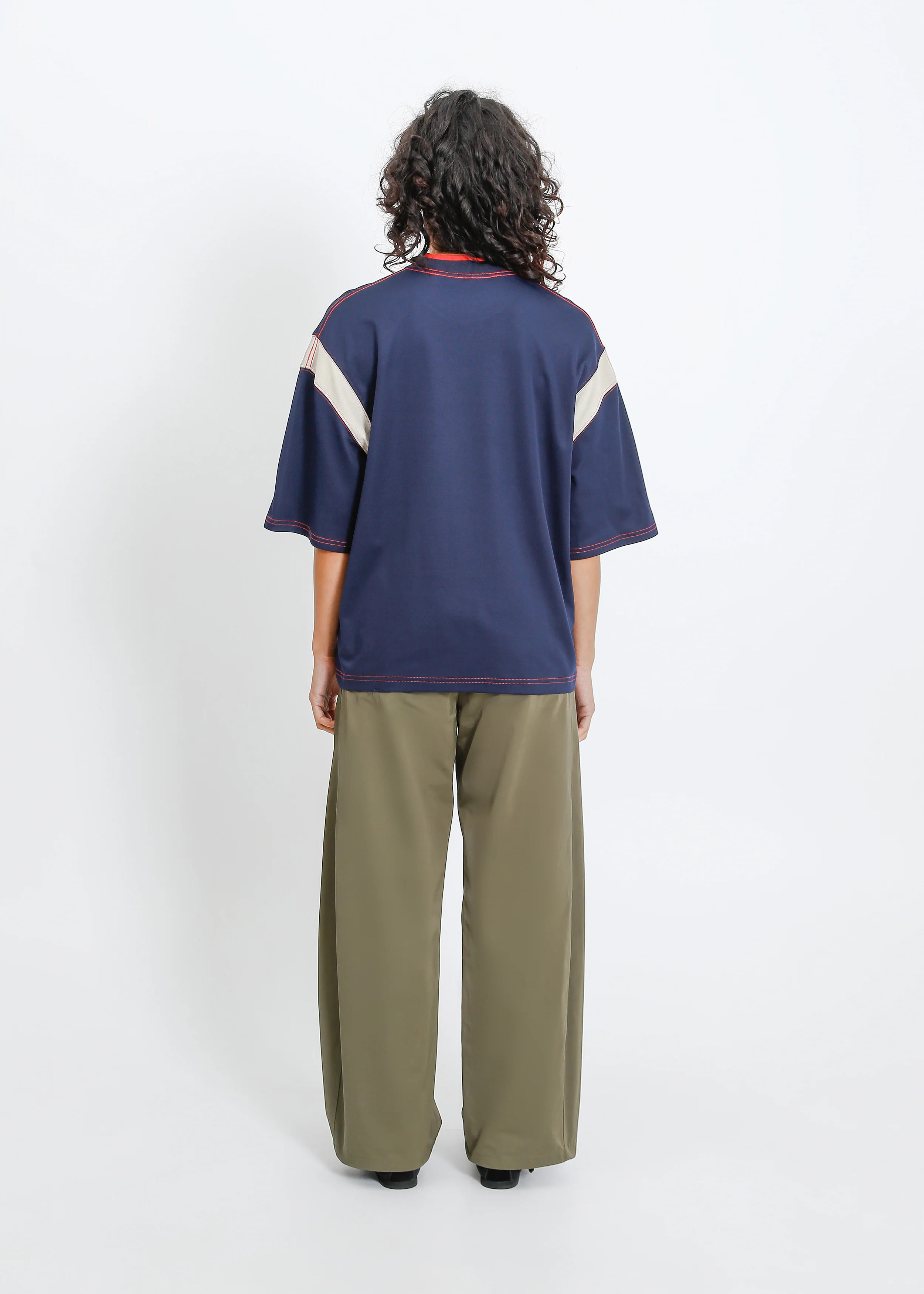 Cassio Oversize Tee / Navy-Fog - Image 4