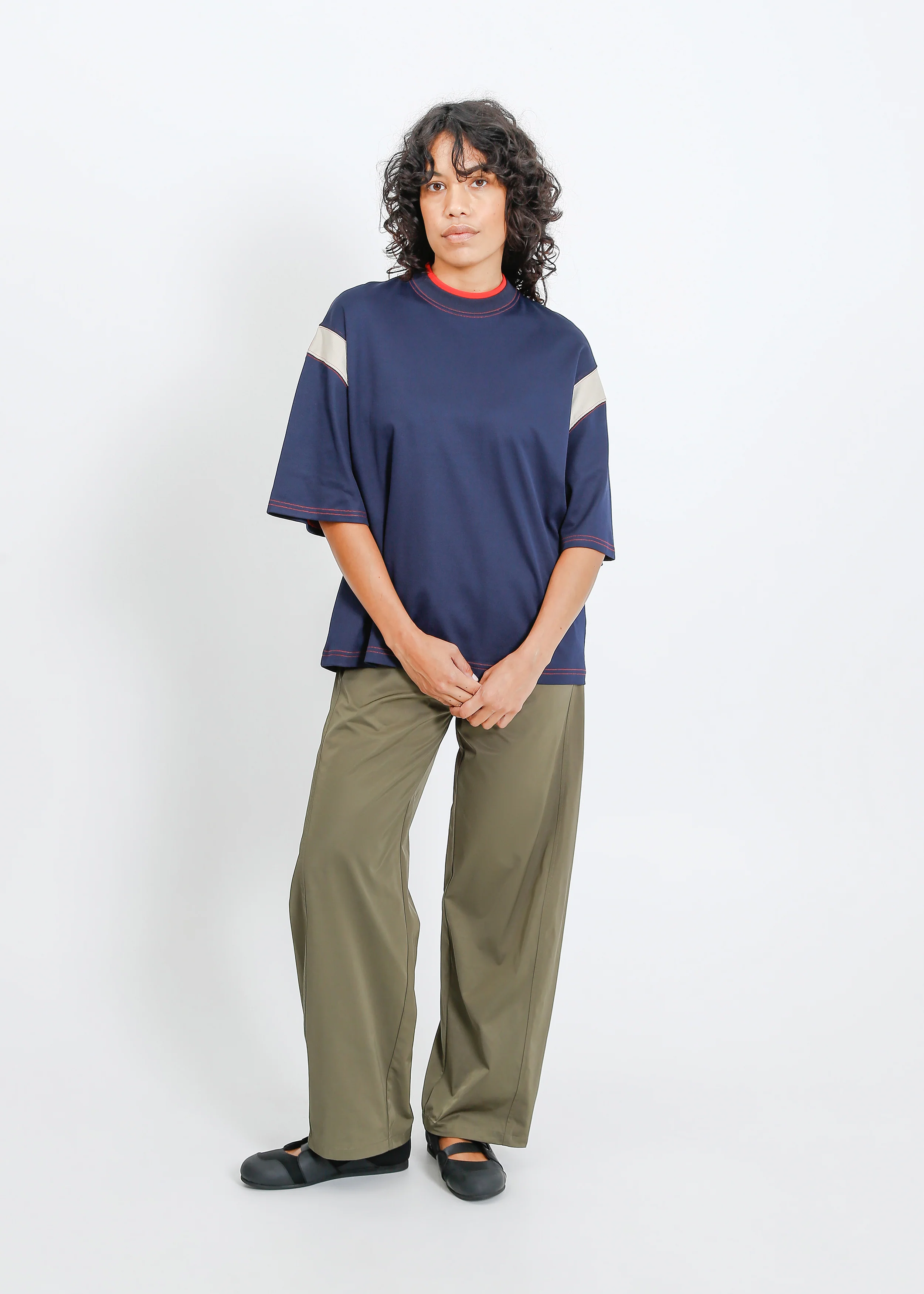Cassio Oversize Tee / Navy-Fog - Image 5