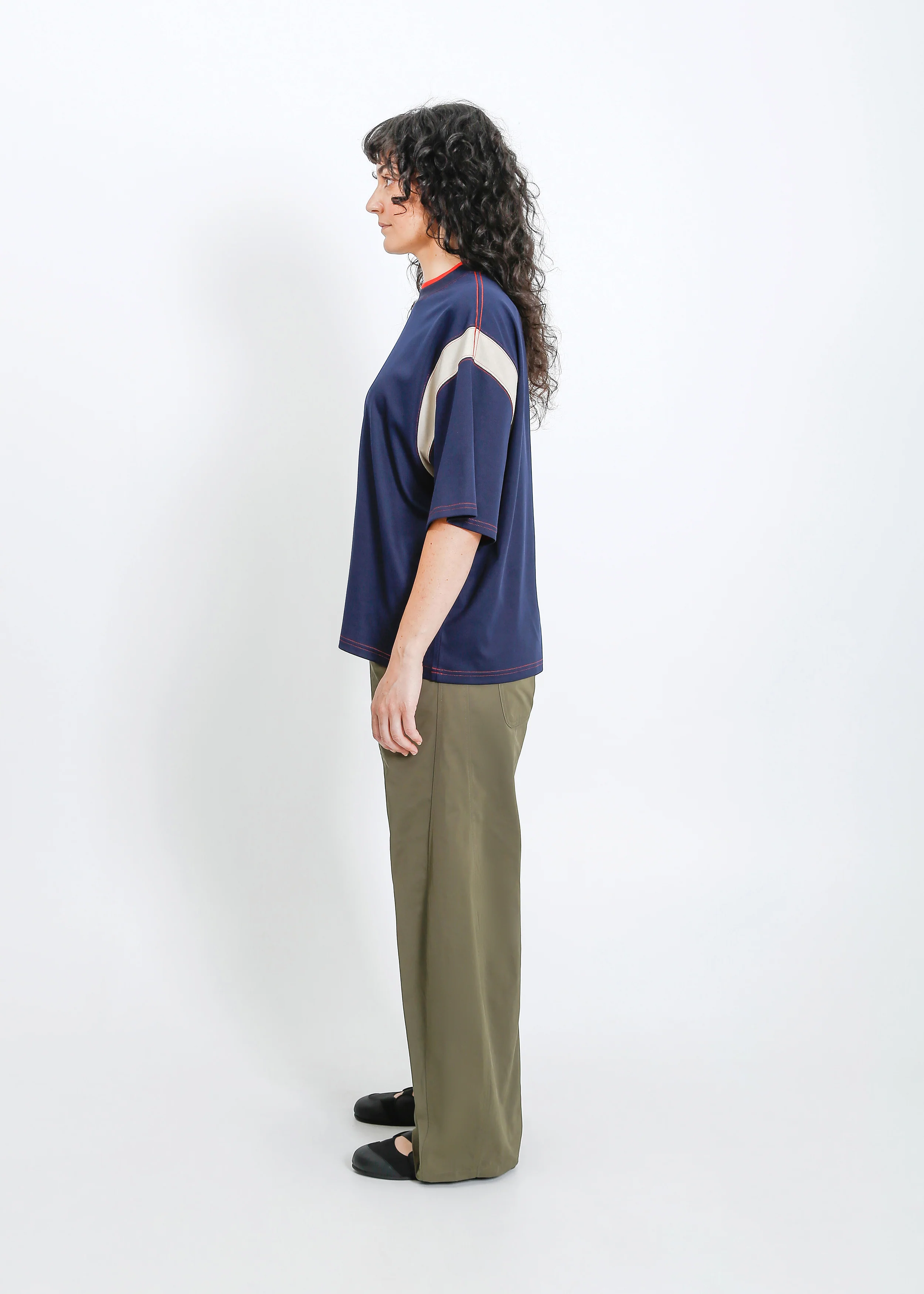 Cassio Oversize Tee / Navy-Fog - Image 8