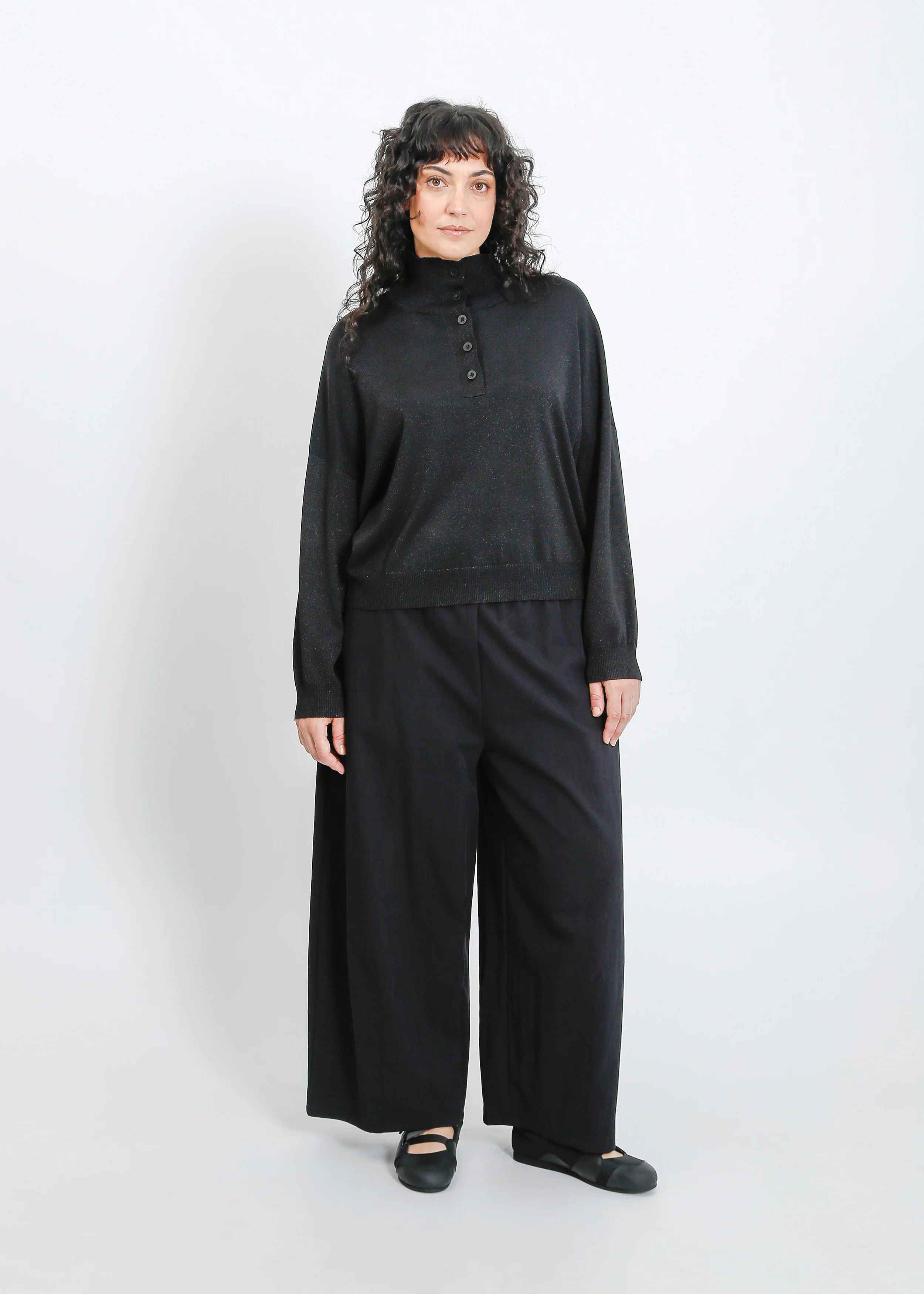 Clark Knit Top / Black Shimmer - Image 12