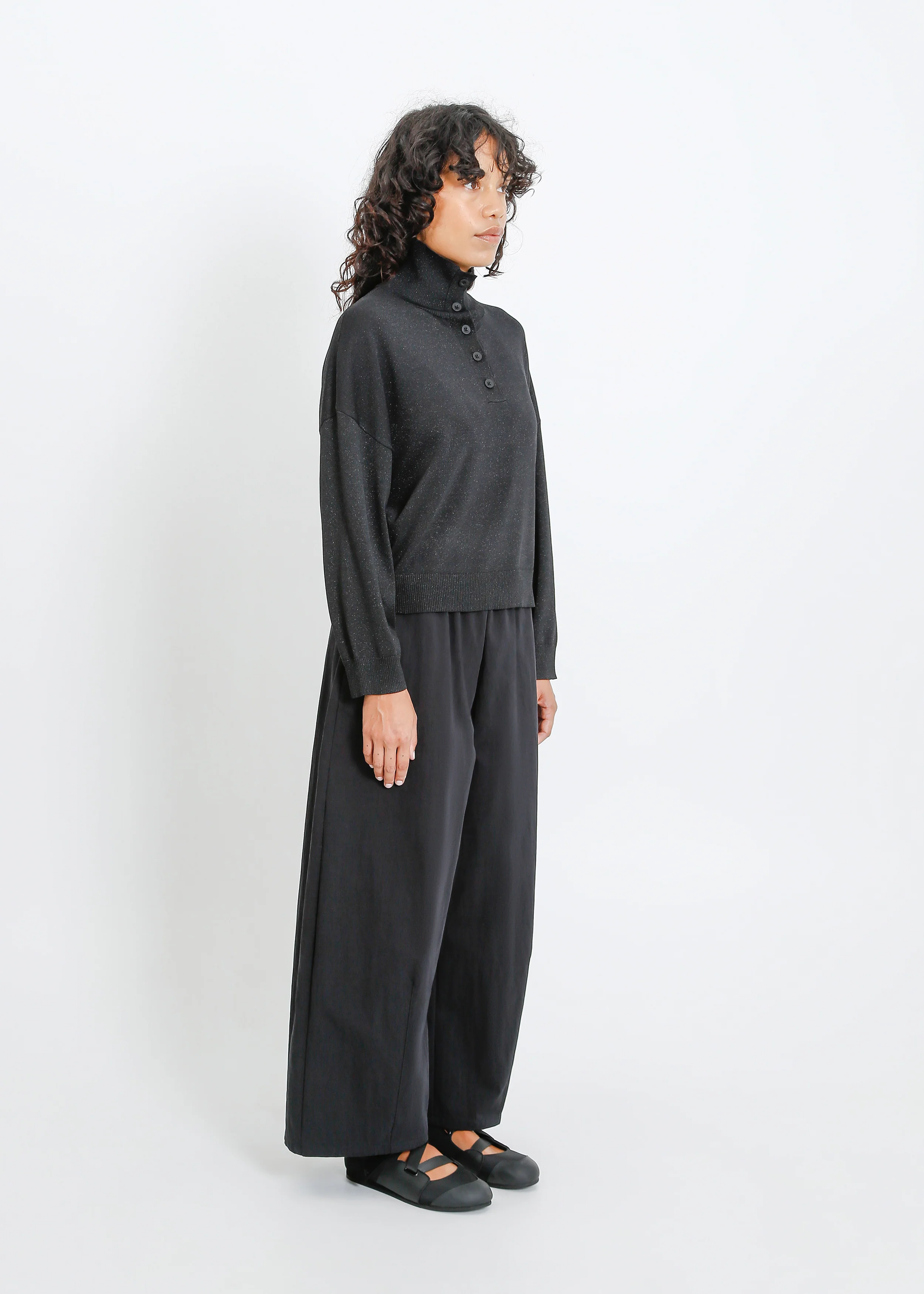 Clark Knit Top / Black Shimmer - Image 3