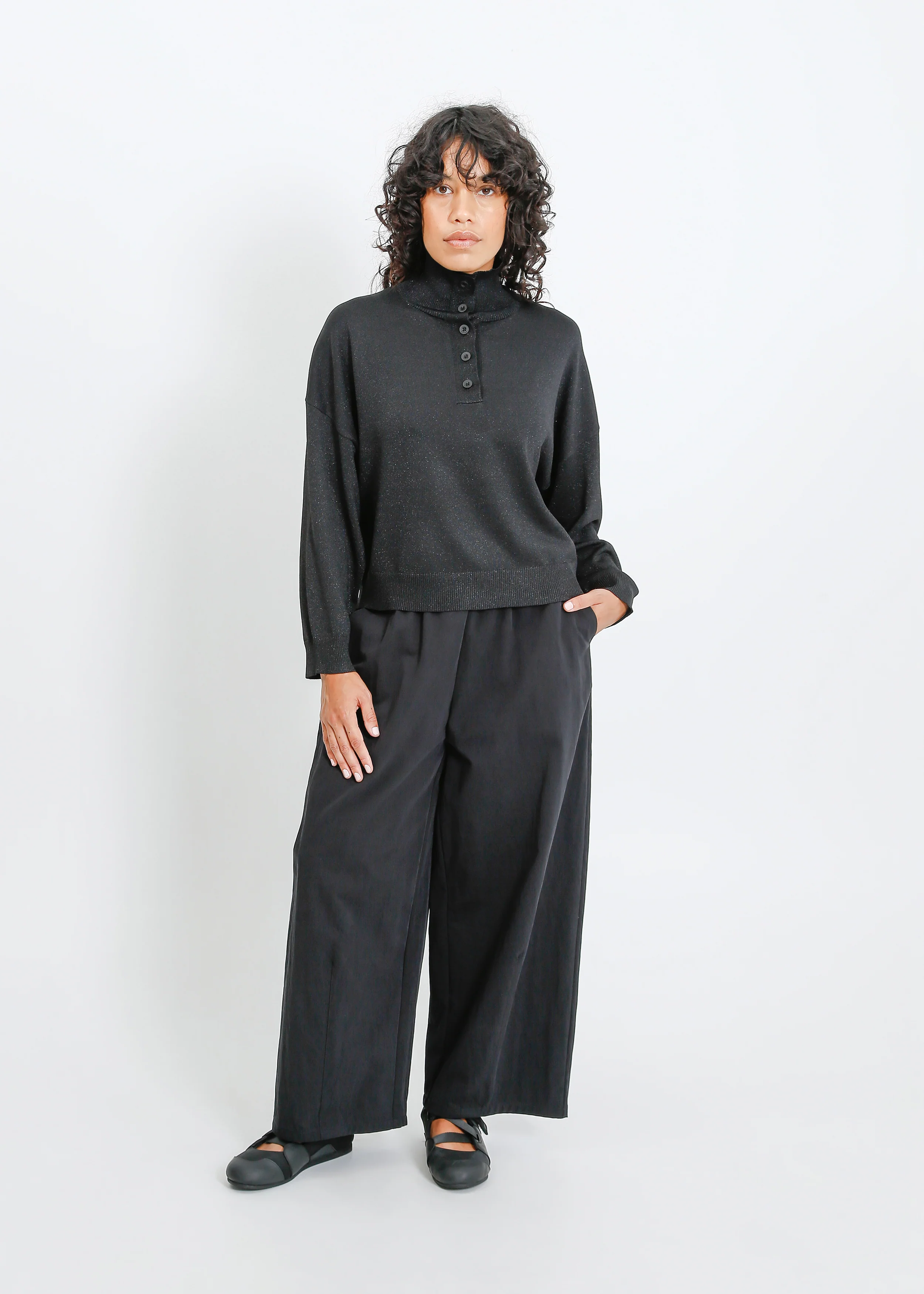 Clark Knit Top / Black Shimmer - Image 6