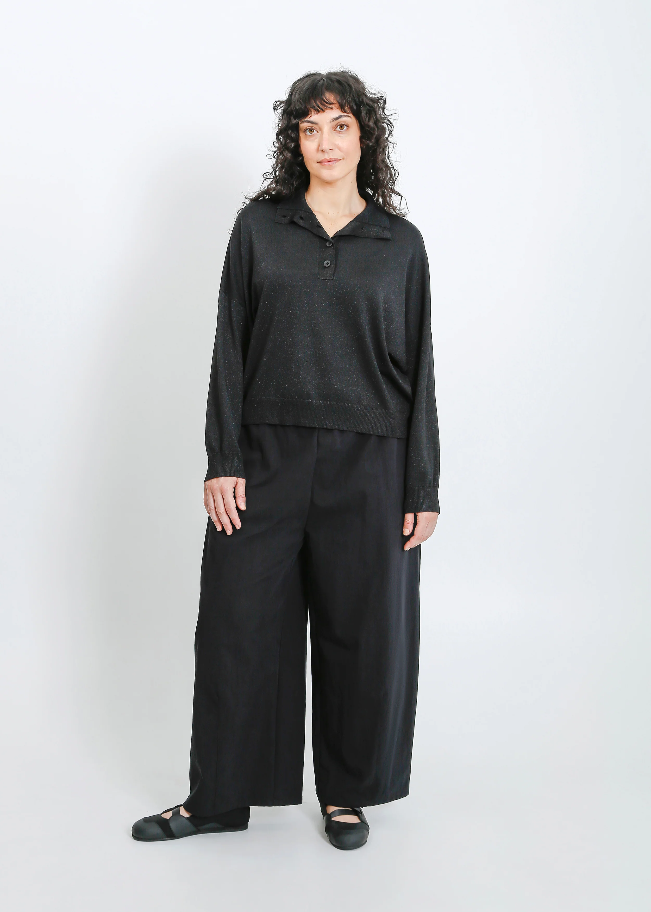 Clark Knit Top / Black Shimmer - Image 7