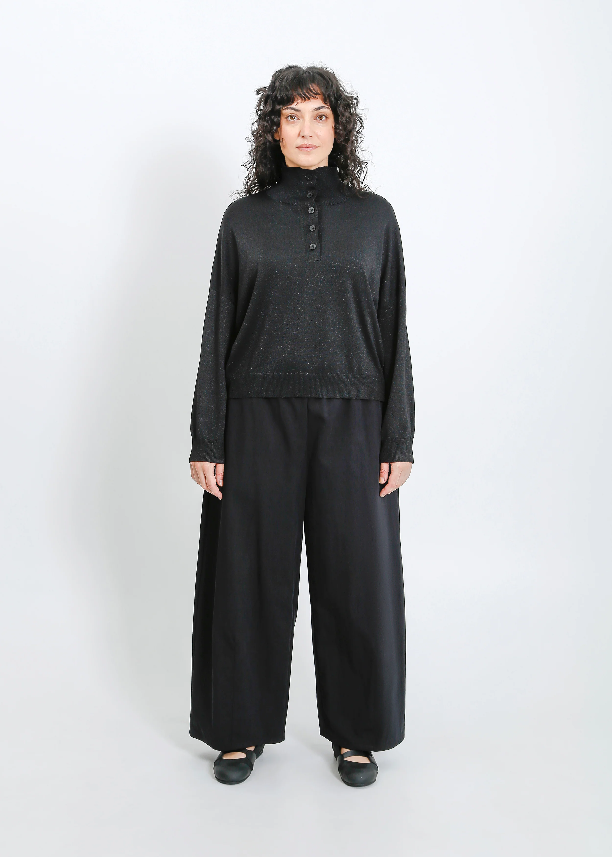 Clark Knit Top / Black Shimmer - Image 8