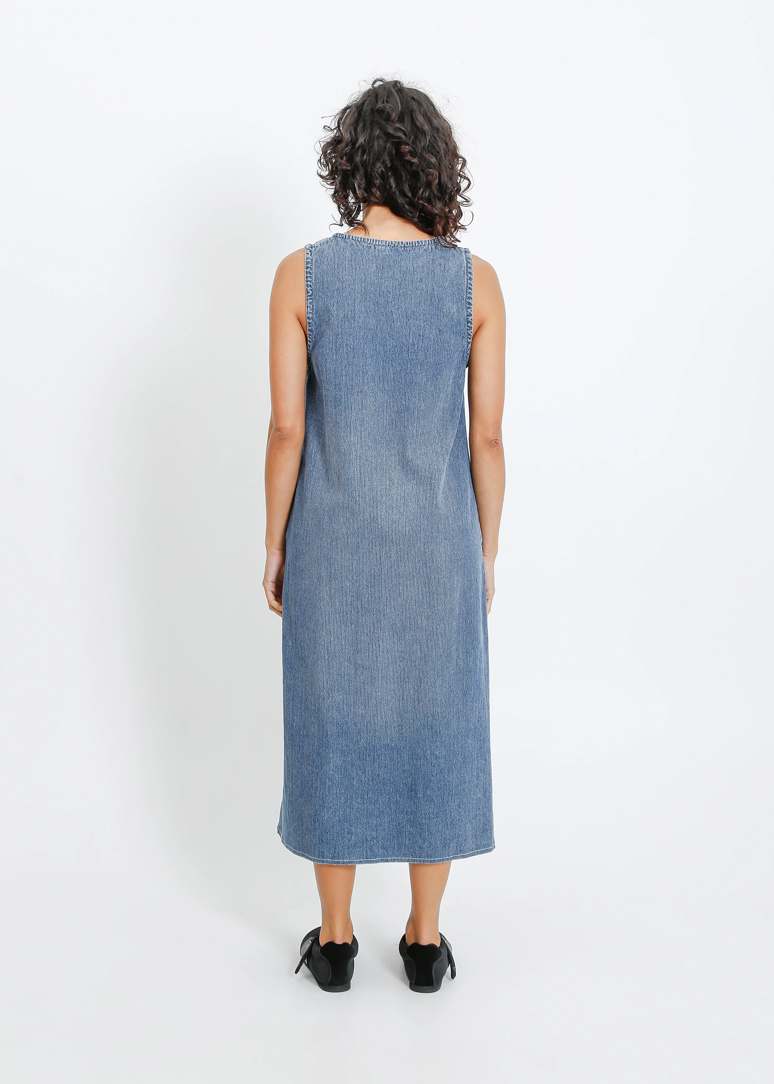 Elena Denim Pinafore / Medium Indigo - Image 4