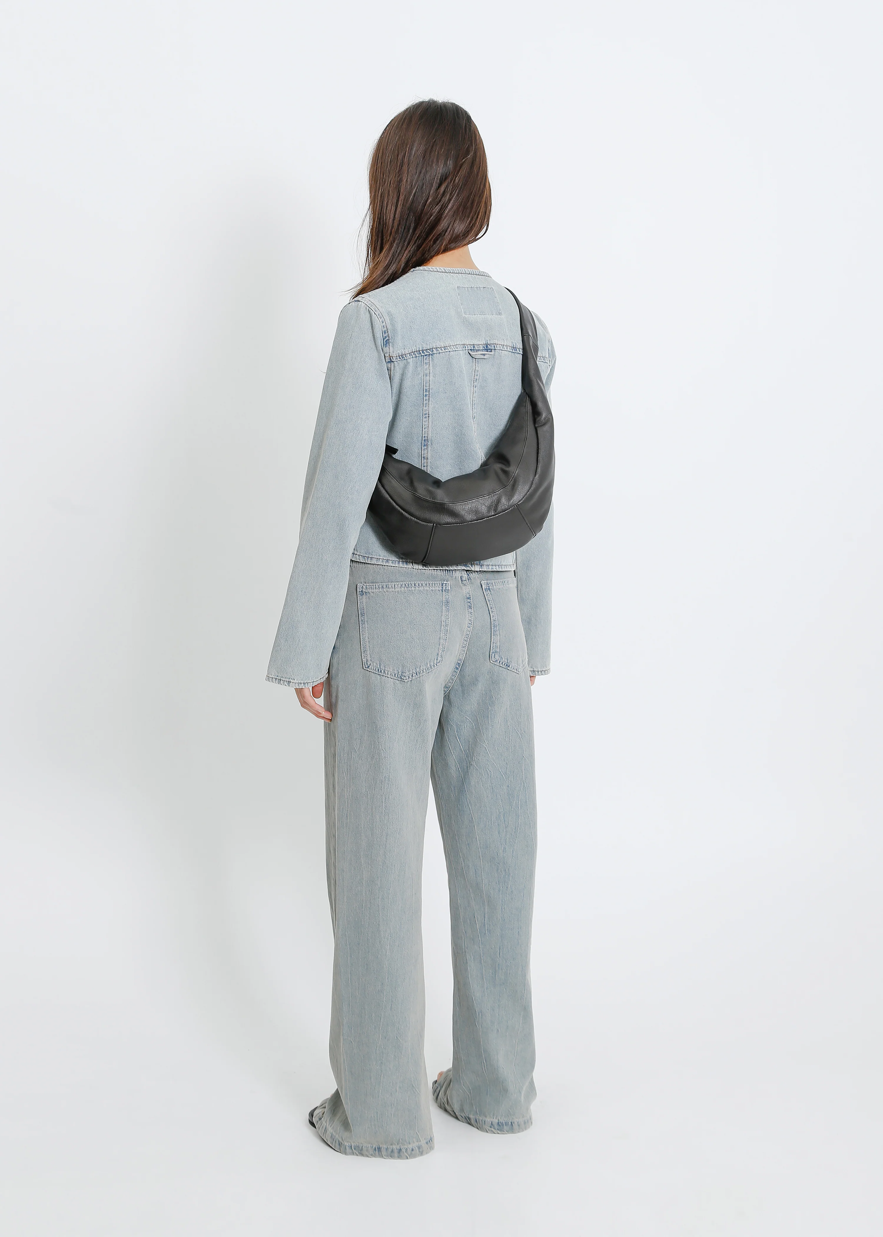 Frieze Leather Bag / Black - Image 7