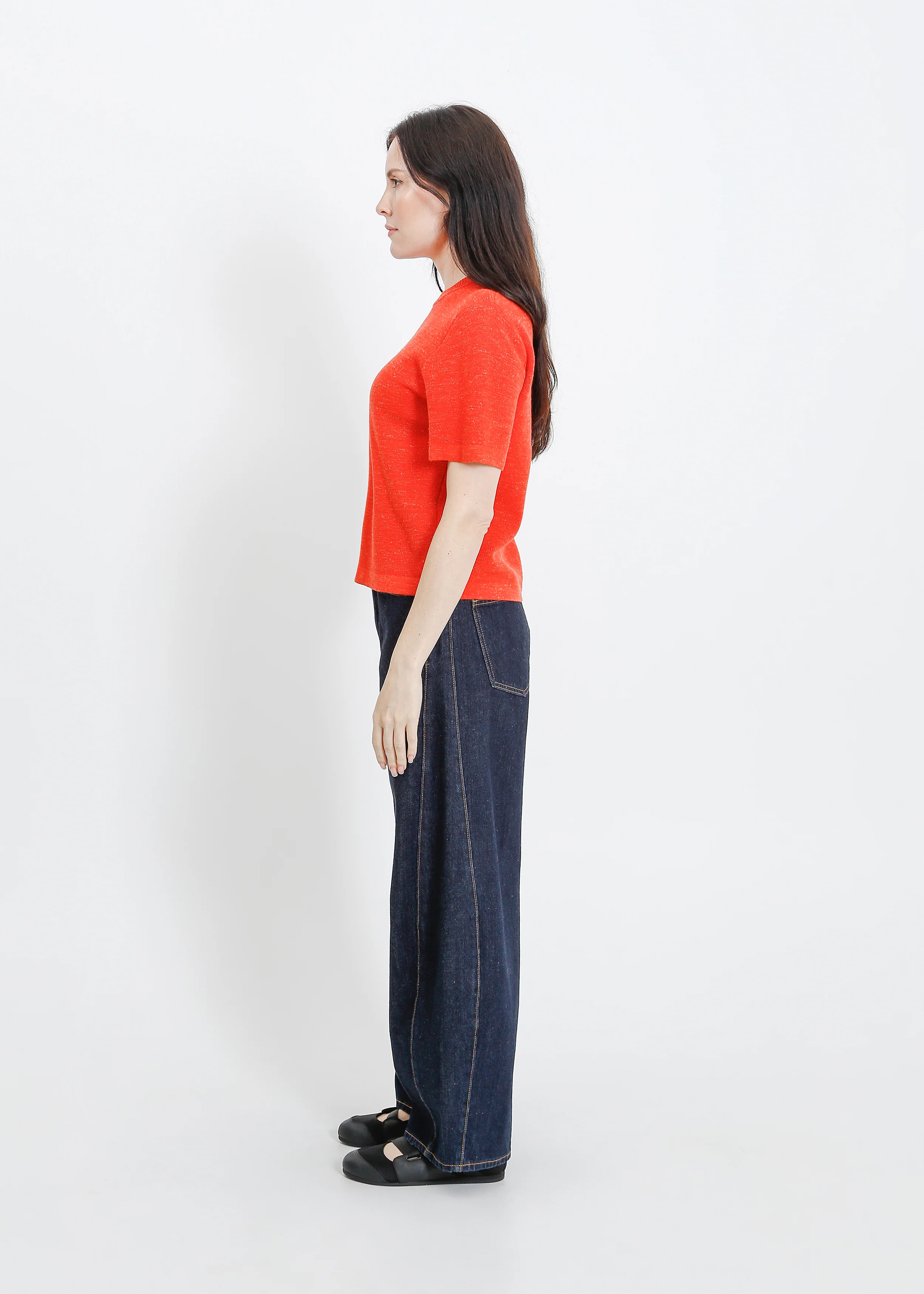 Gaya Knit Tee / Flame Marle - Image 3