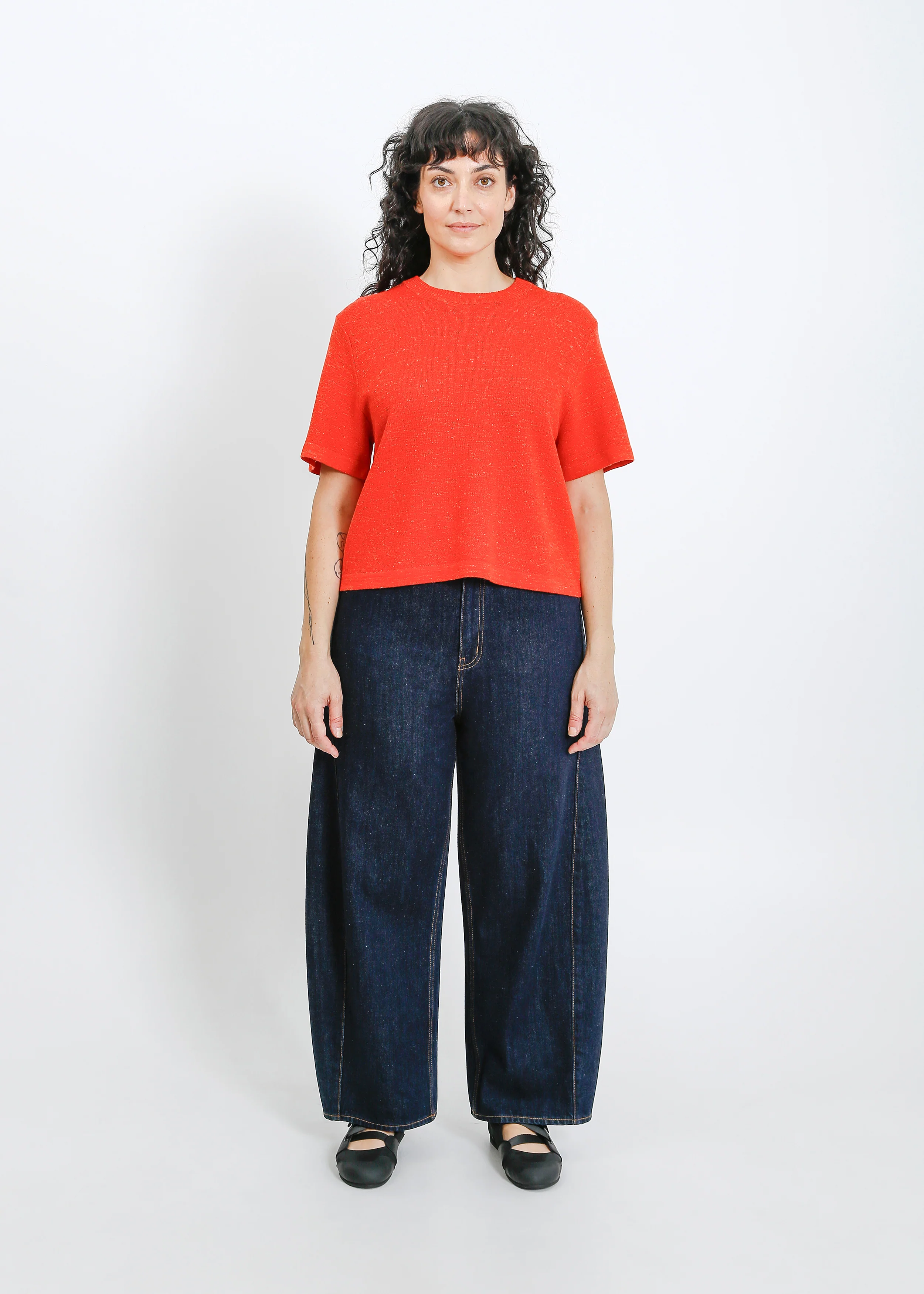 Gaya Knit Tee / Flame Marle - Image 5