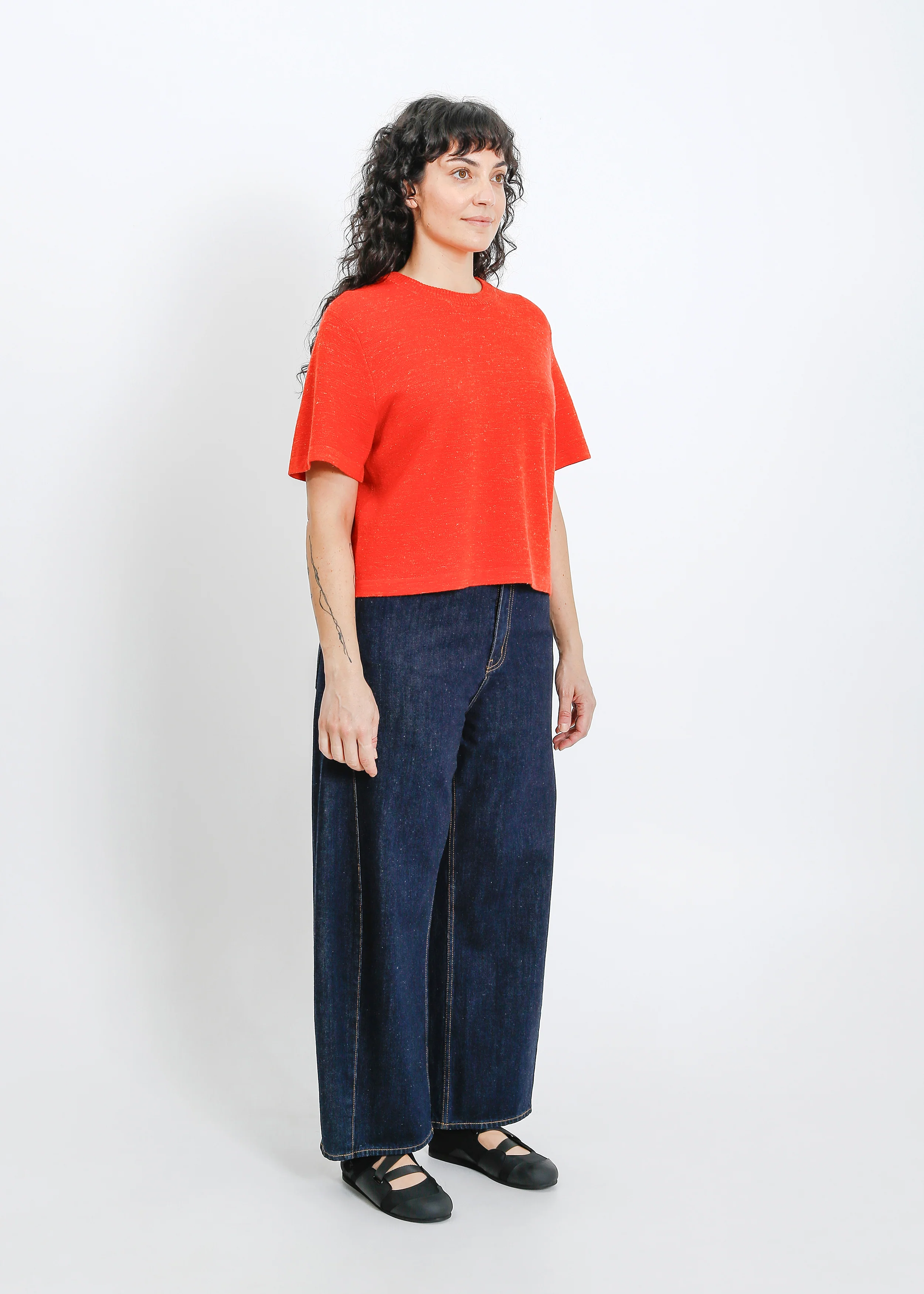 Gaya Knit Tee / Flame Marle - Image 6
