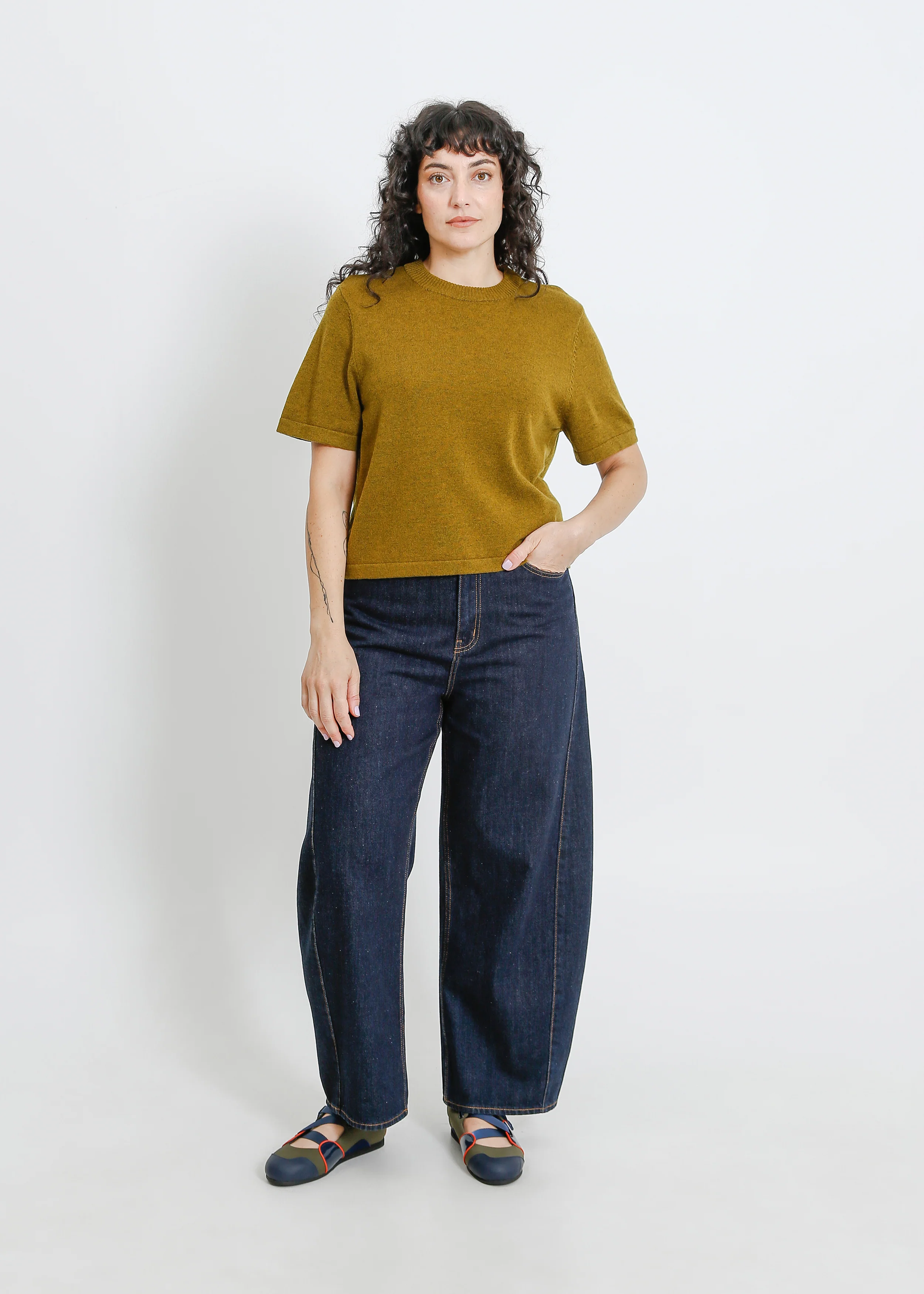 Gaya Knit Tee / Olive Marle - Image 10