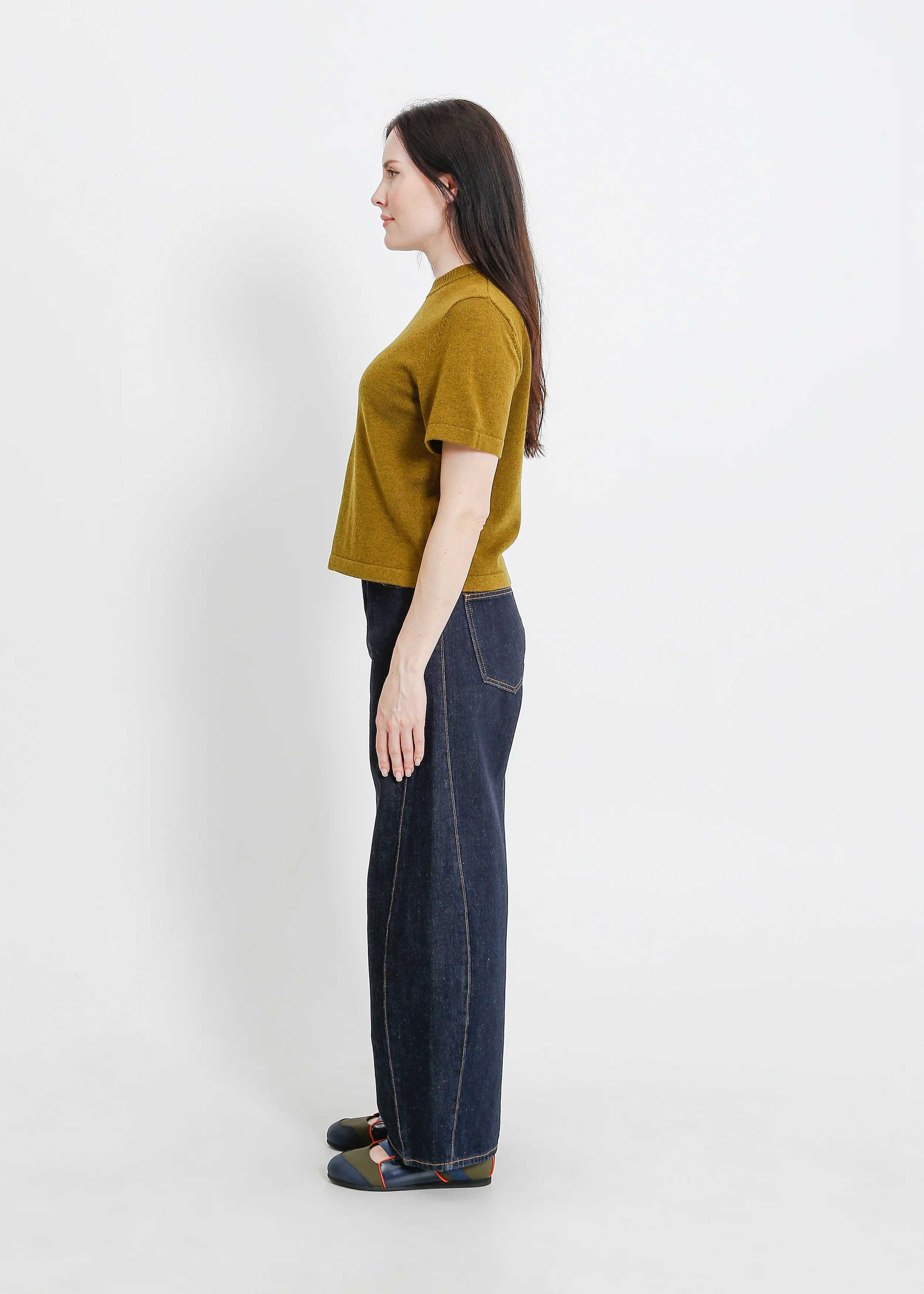 Gaya Knit Tee / Olive Marle - Image 3