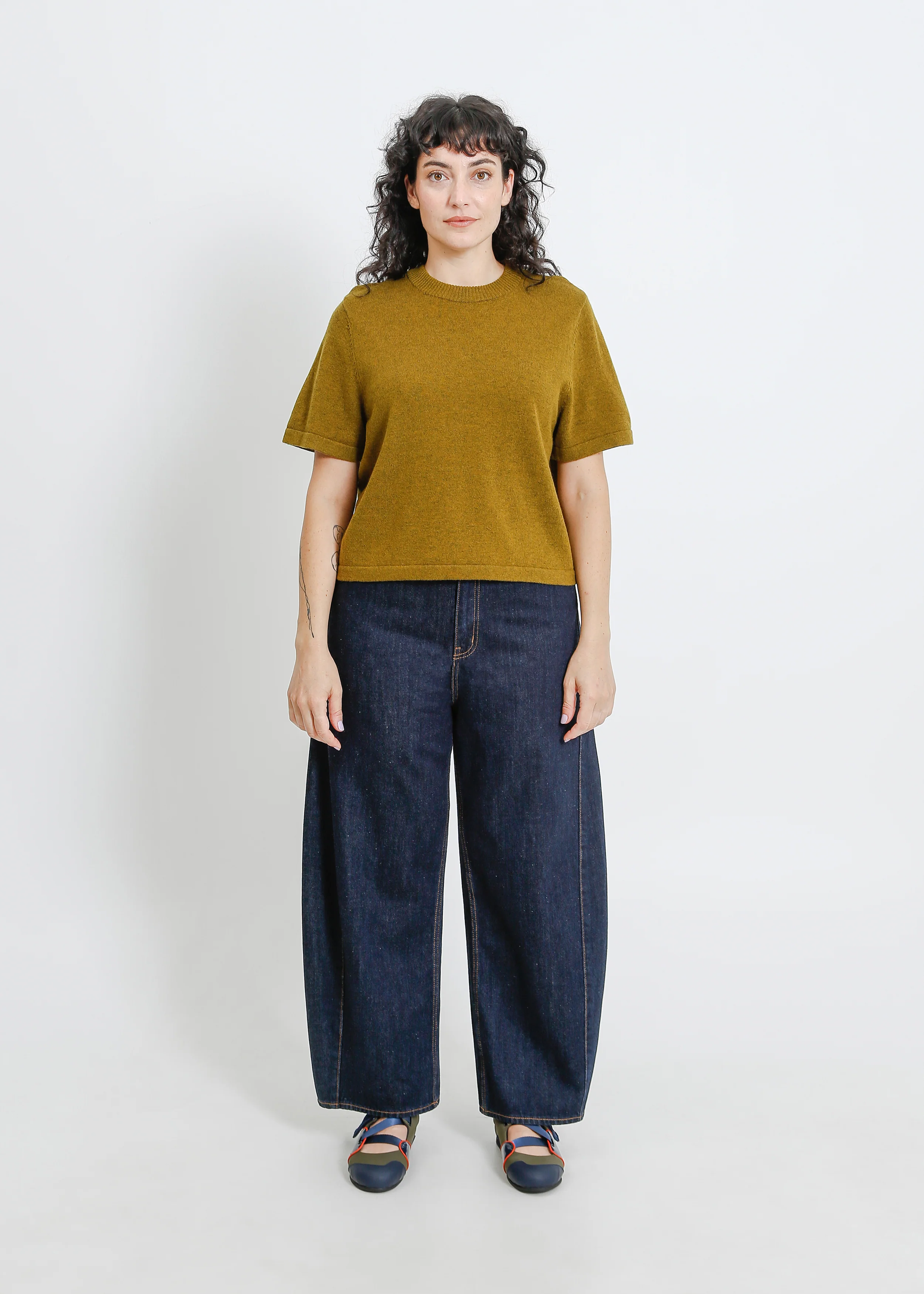 Gaya Knit Tee / Olive Marle - Image 6