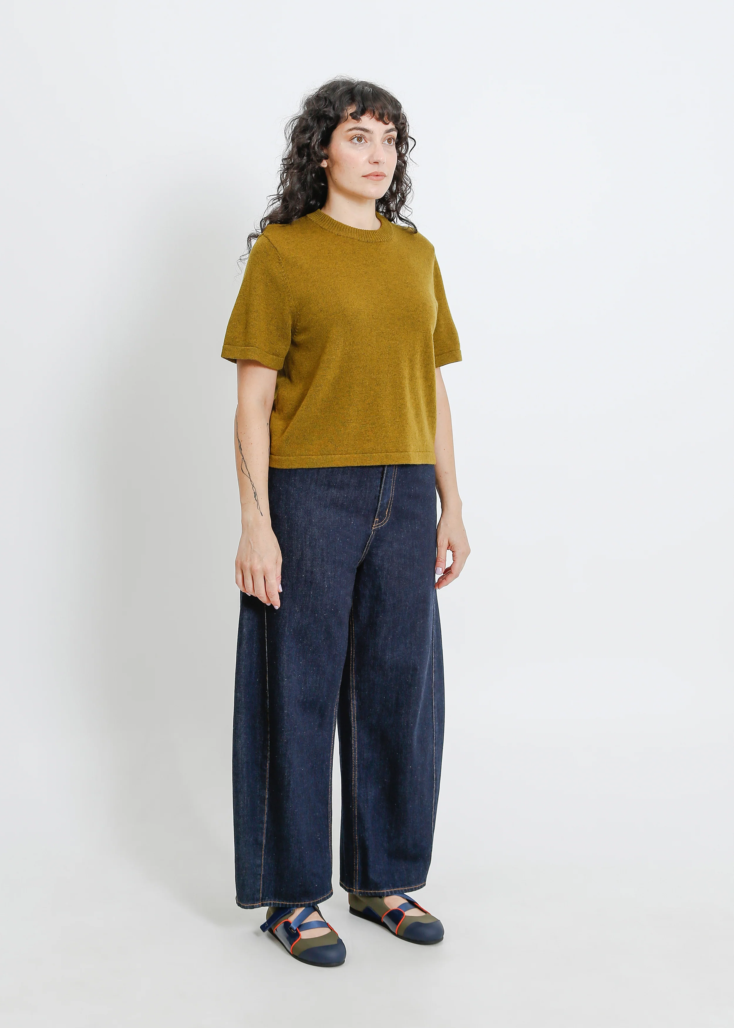 Gaya Knit Tee / Olive Marle - Image 7