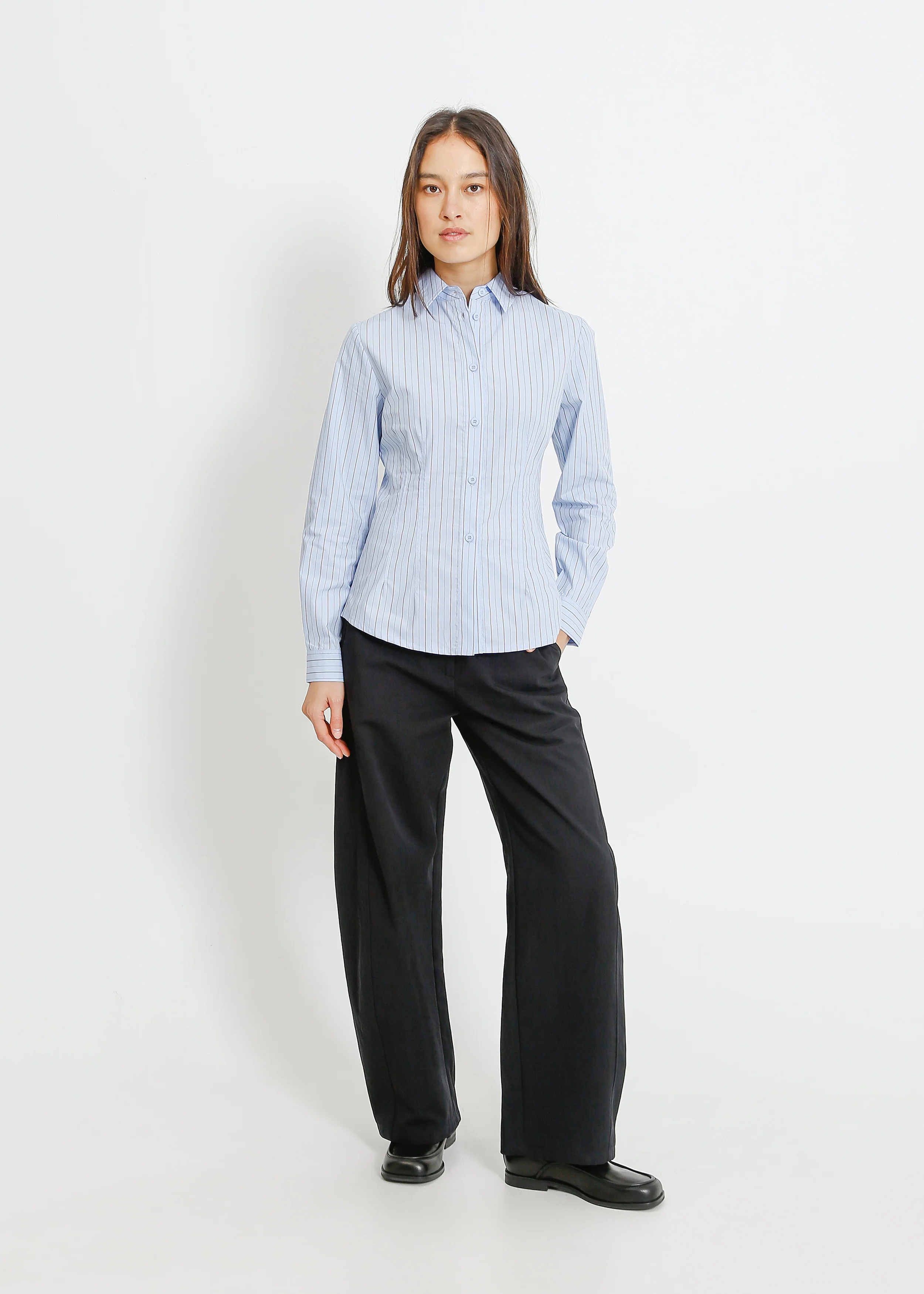 Haniya Shirt / Blue-Beige - Image 5