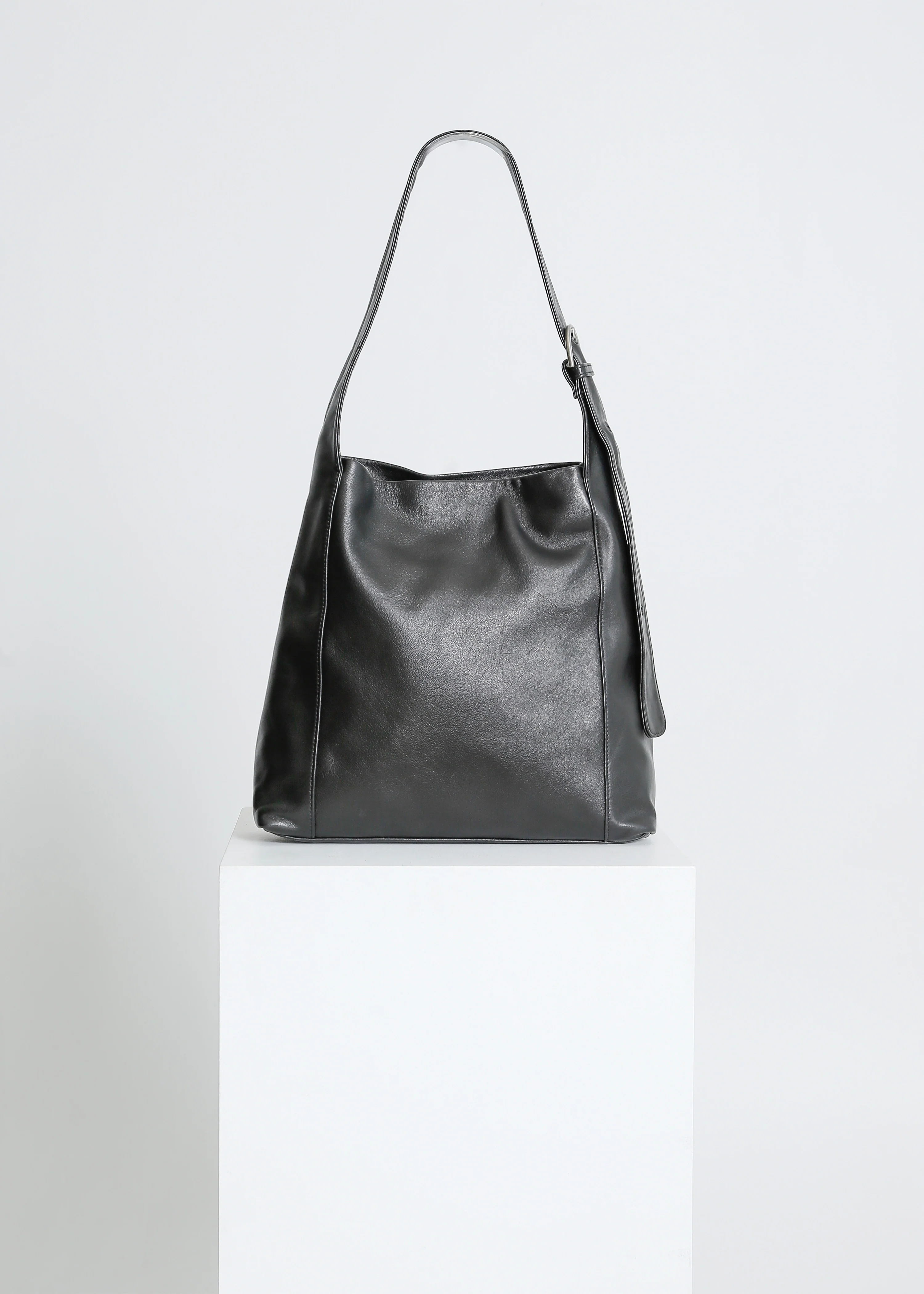 Juno Leather Tote / Black - Image 3