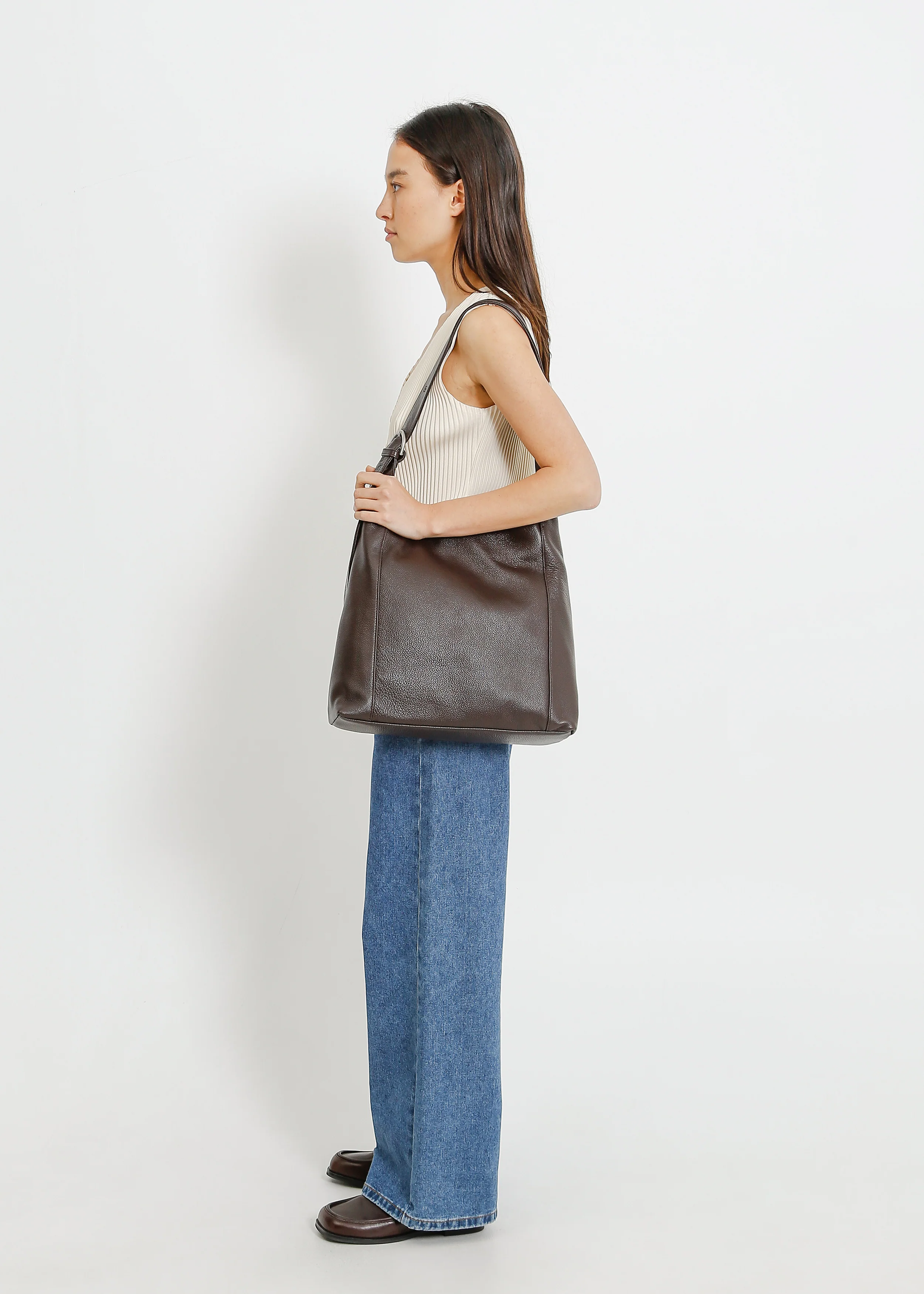 Juno Leather Tote / Mahogany - Image 5