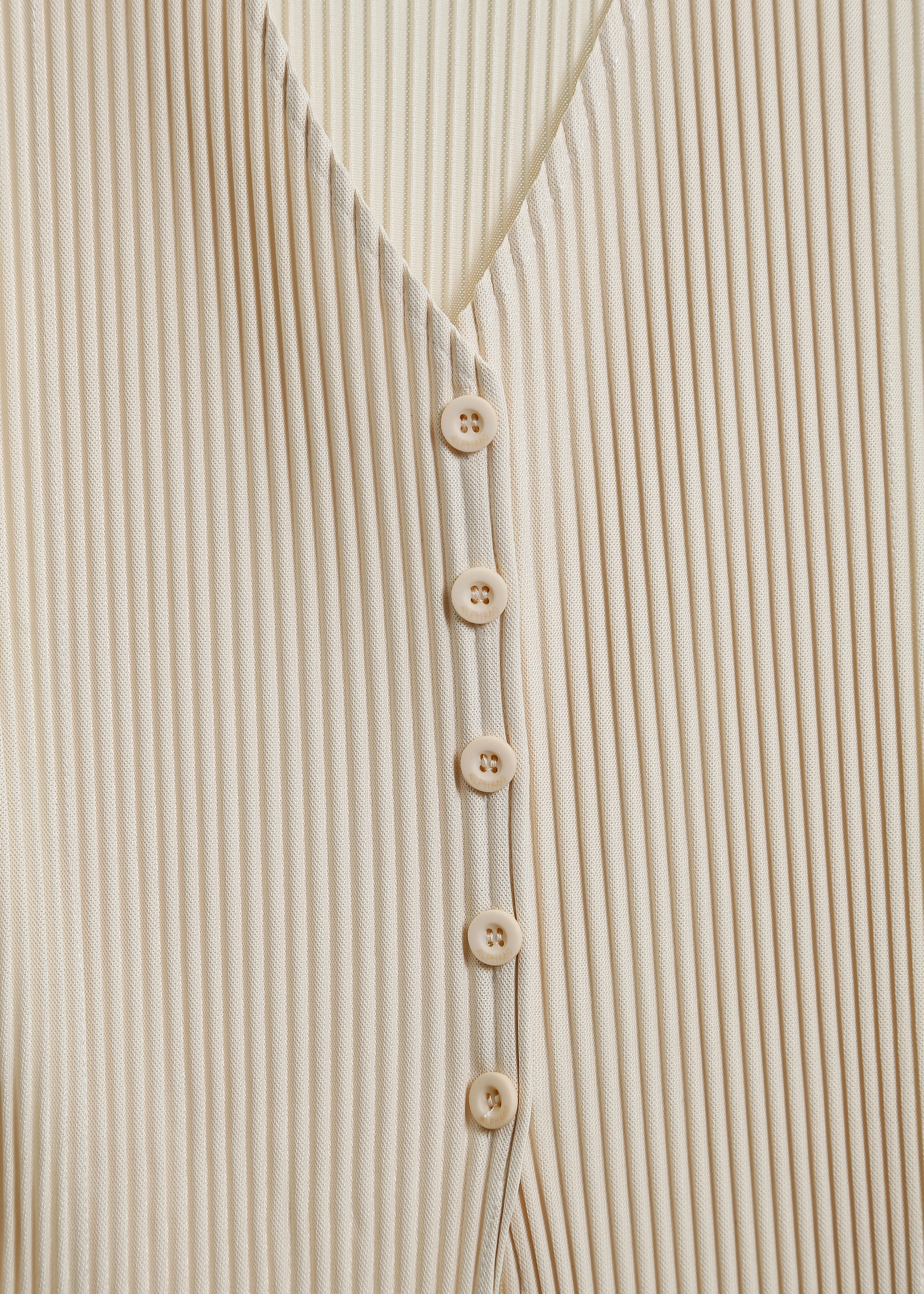 Leonie Pleat Vest / Cream - Image 6