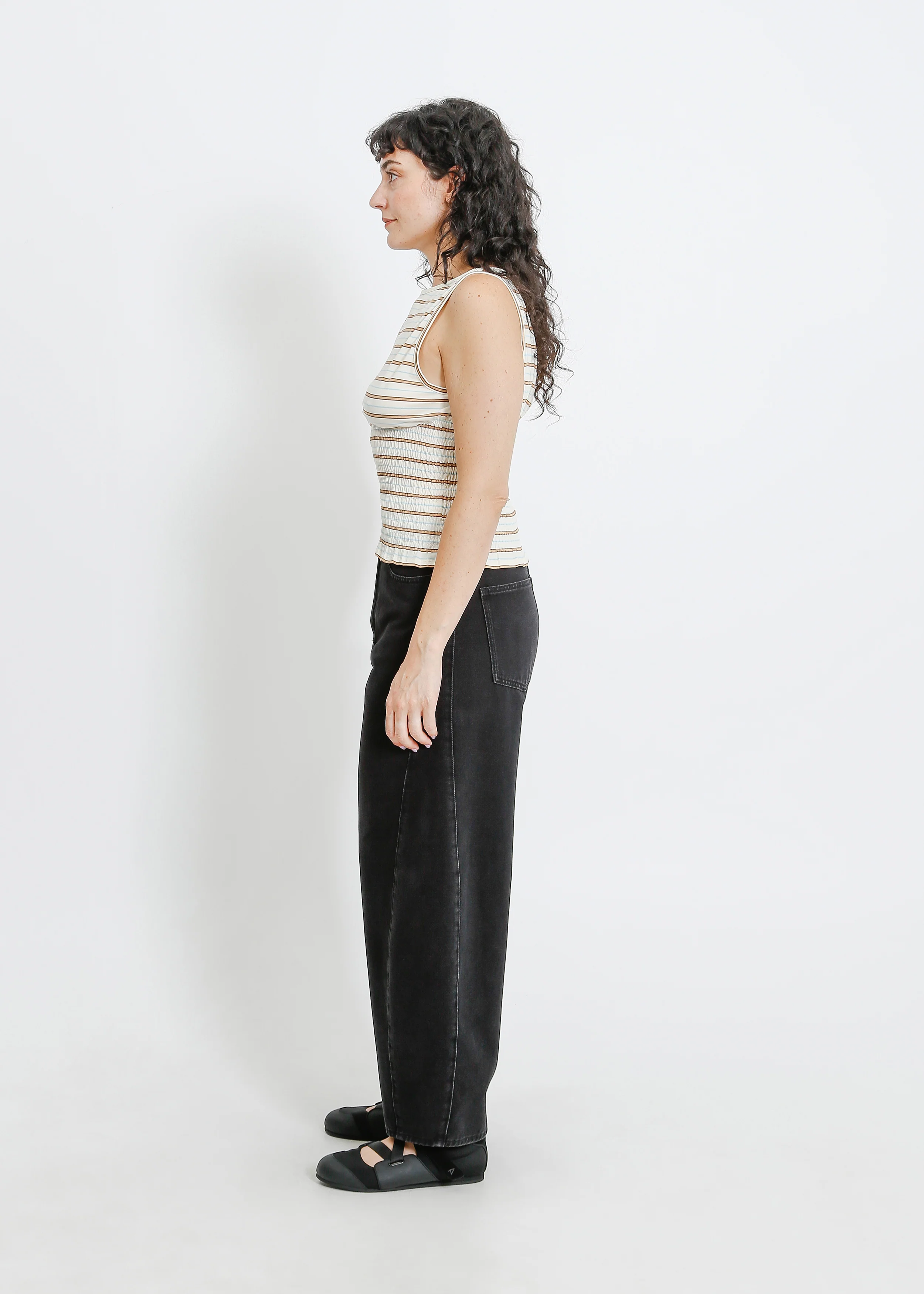 Marianna Top / Cream-Brown-Blue - Image 8