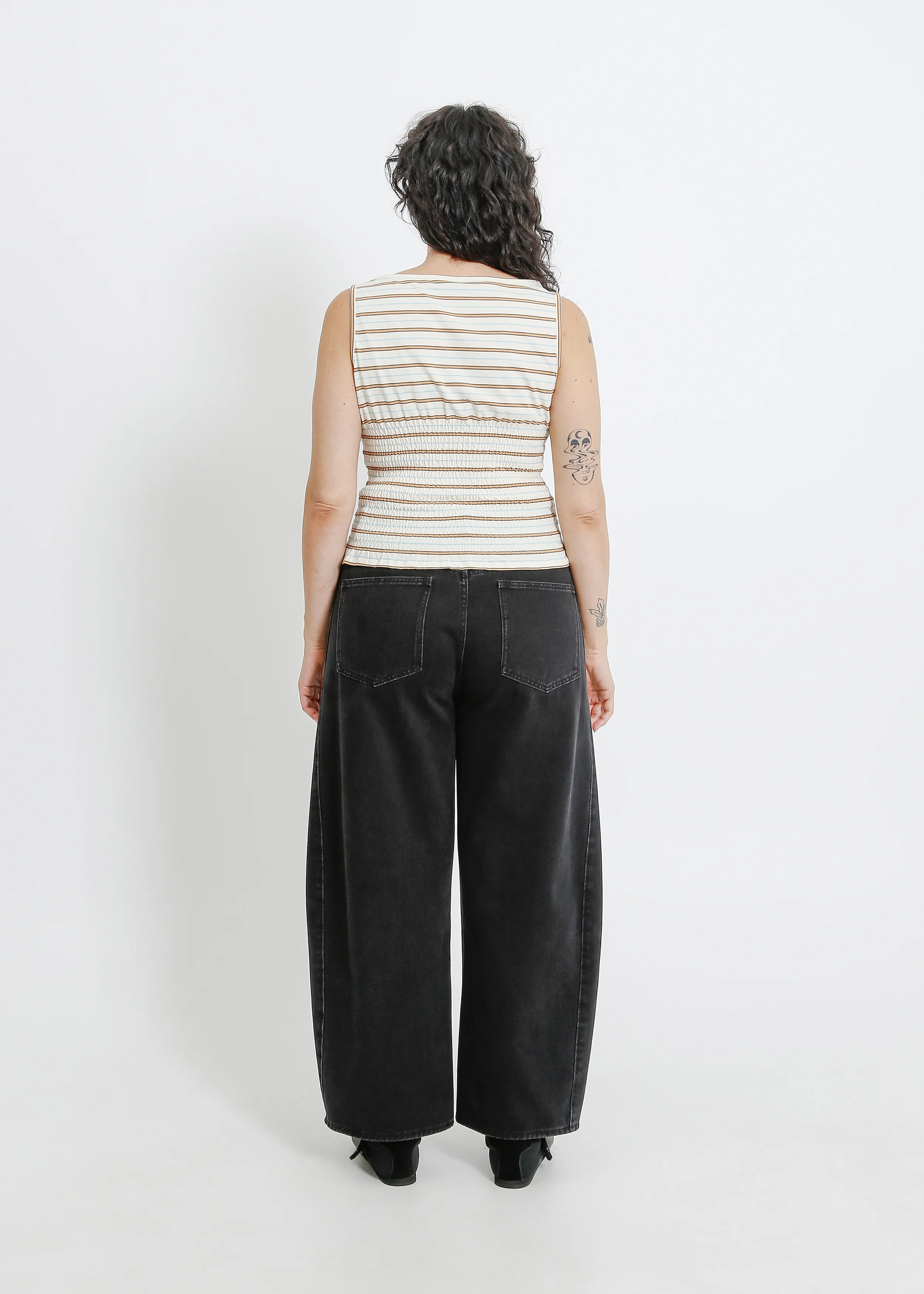 Marianna Top / Cream-Brown-Blue - Image 9