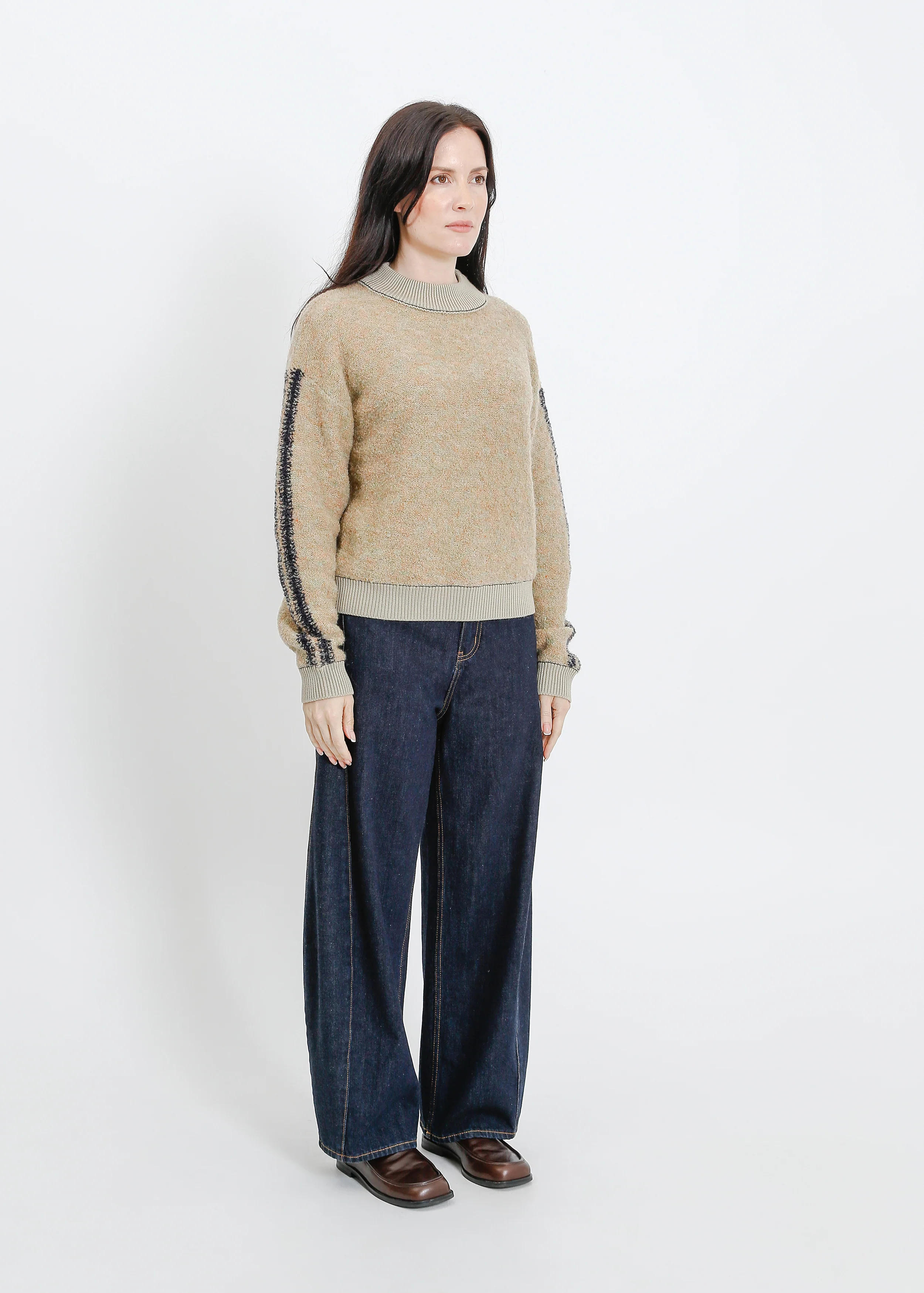 Oakland Knit Sweat / Beige-Mint - Image 2