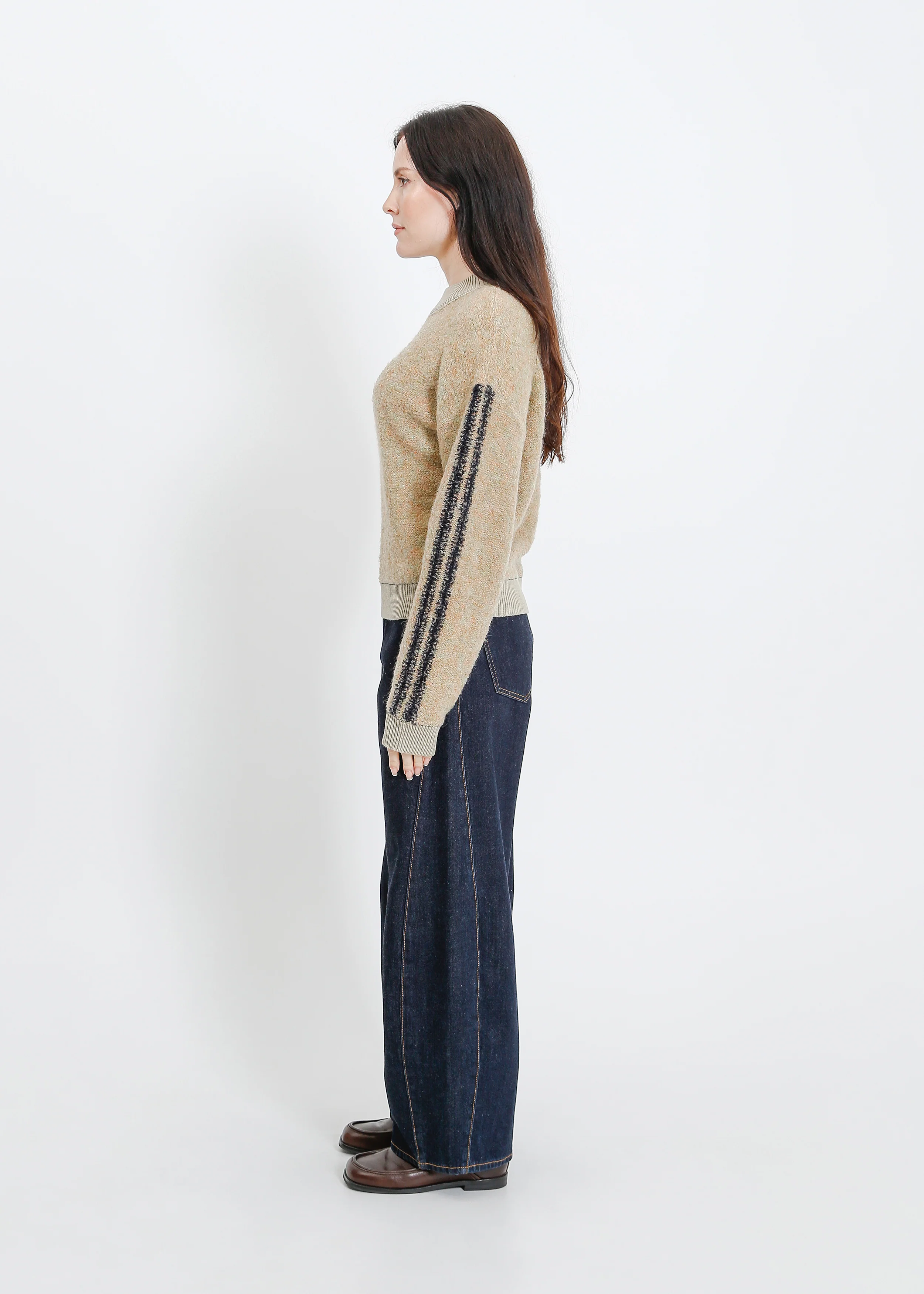 Oakland Knit Sweat / Beige-Mint - Image 3