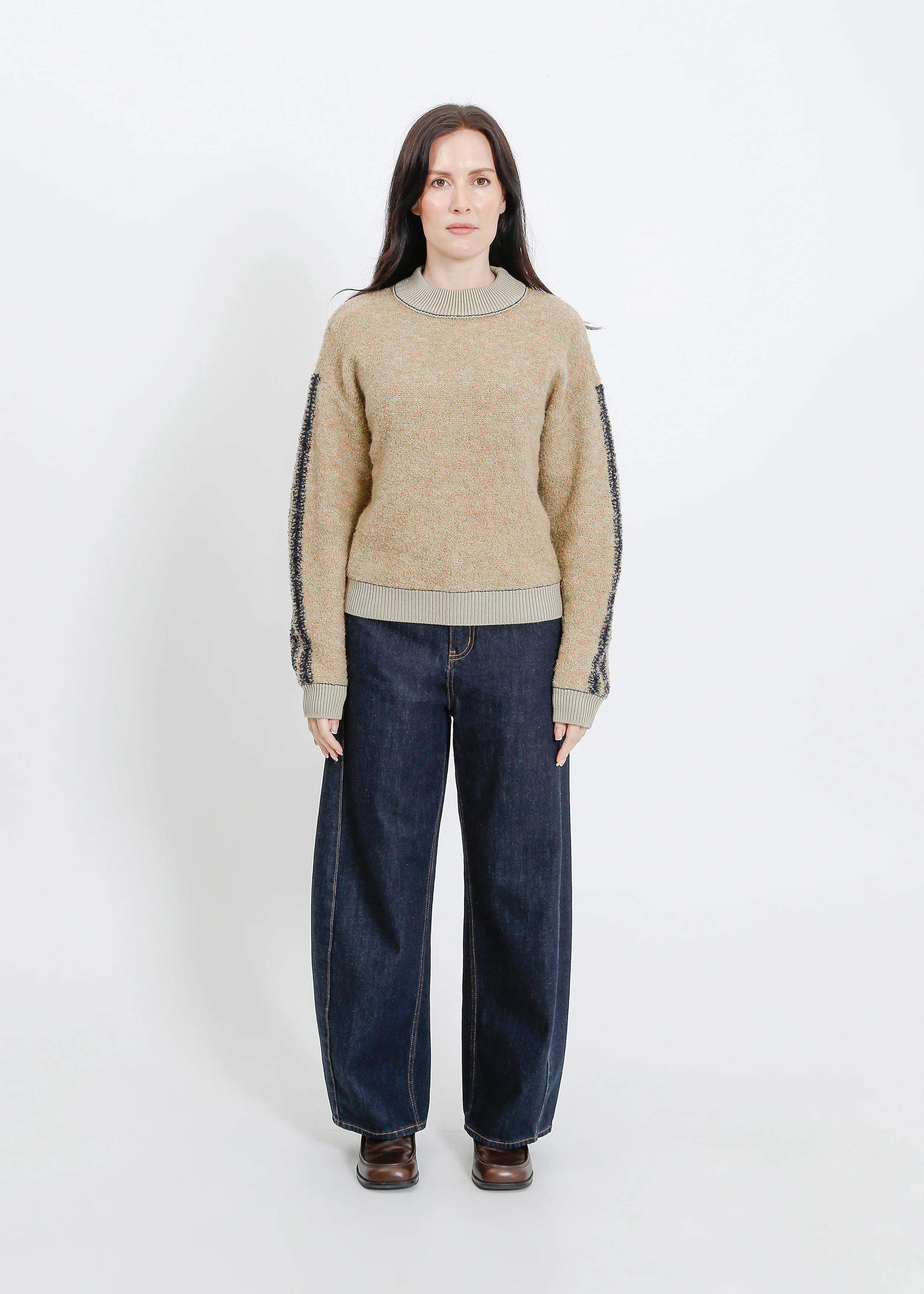 Oakland Knit Sweat / Beige-Mint - Image 5