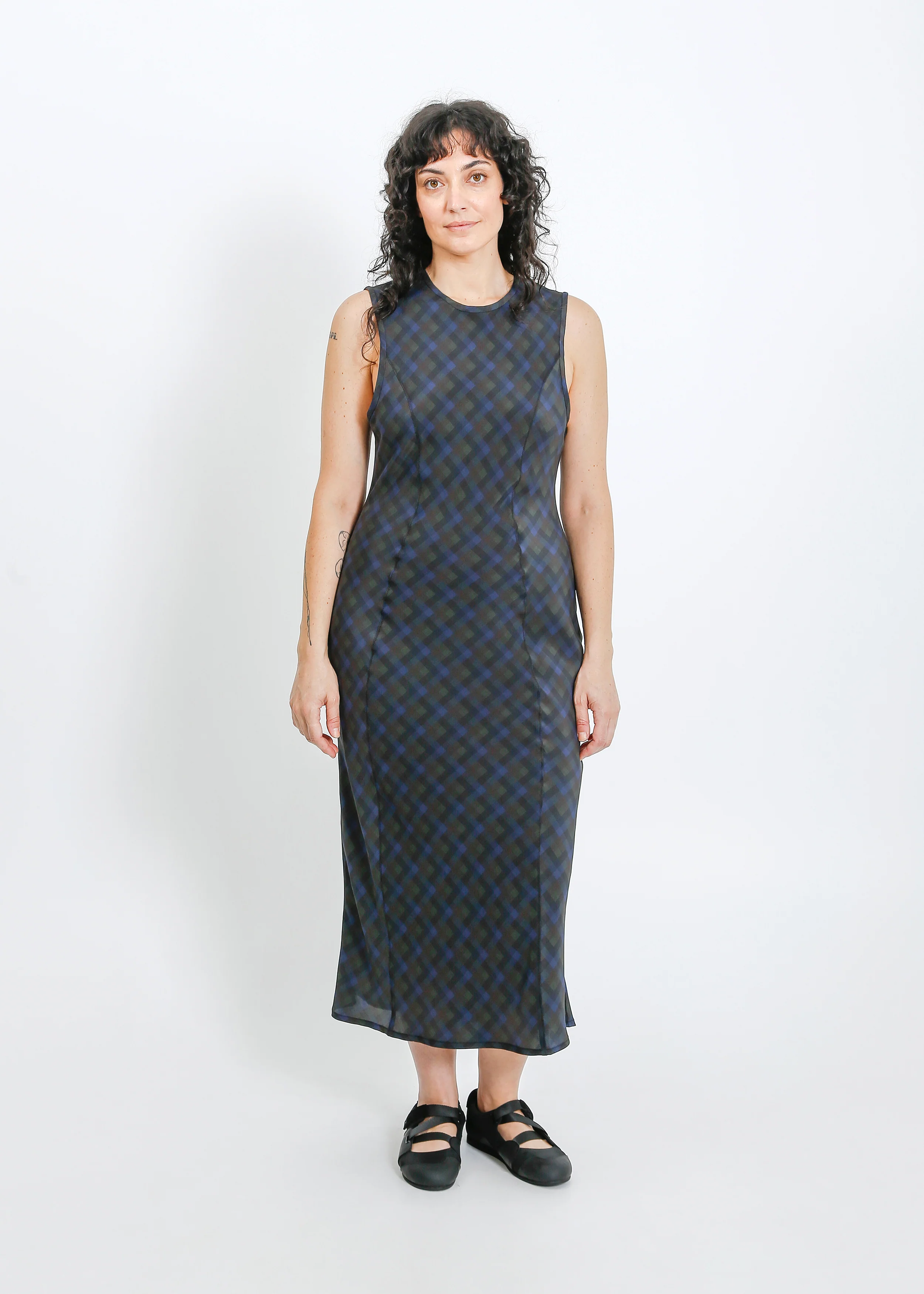 Orion Dress / Indigo Wine Check - Image 10
