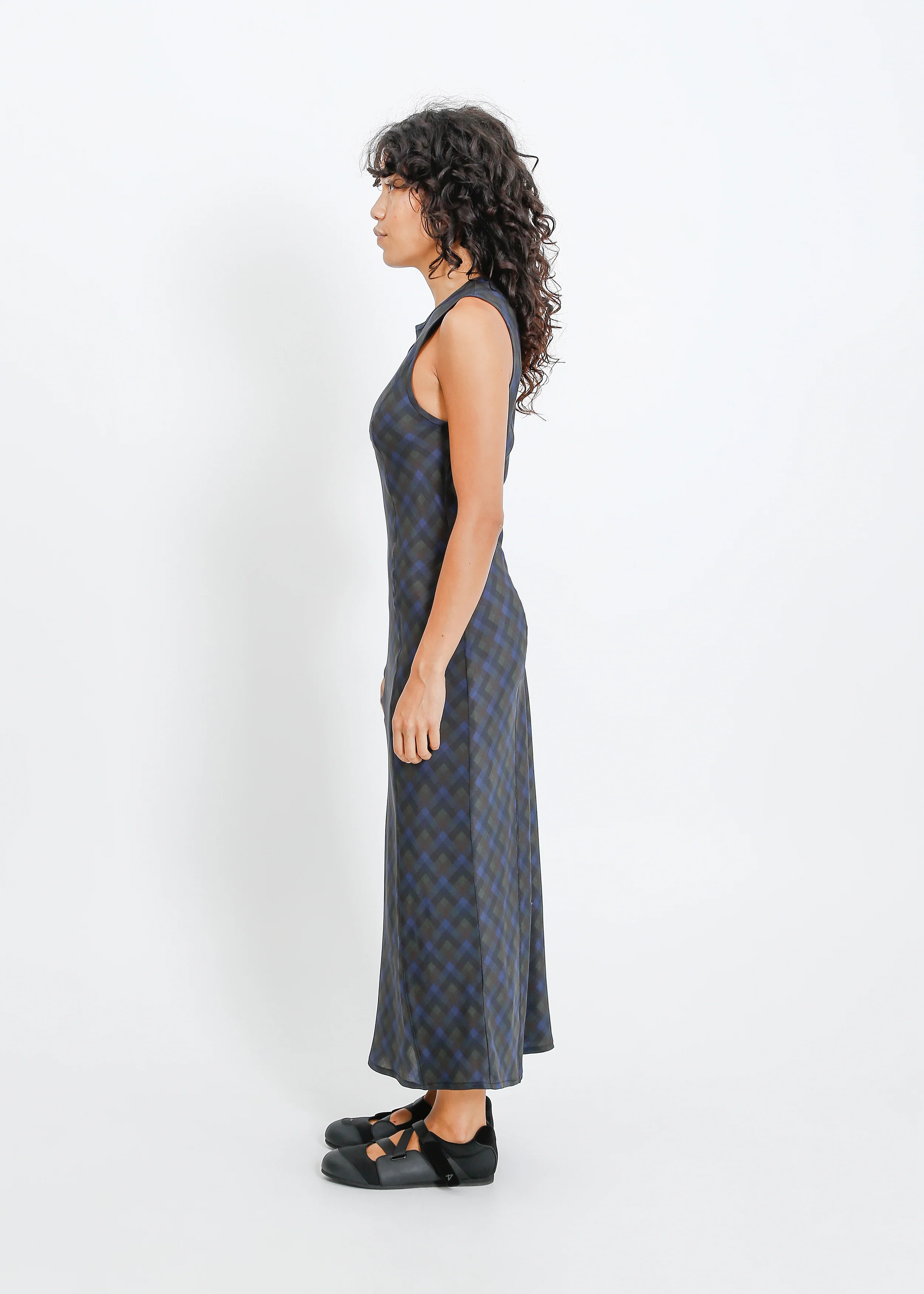 Orion Dress / Indigo Wine Check - Image 3