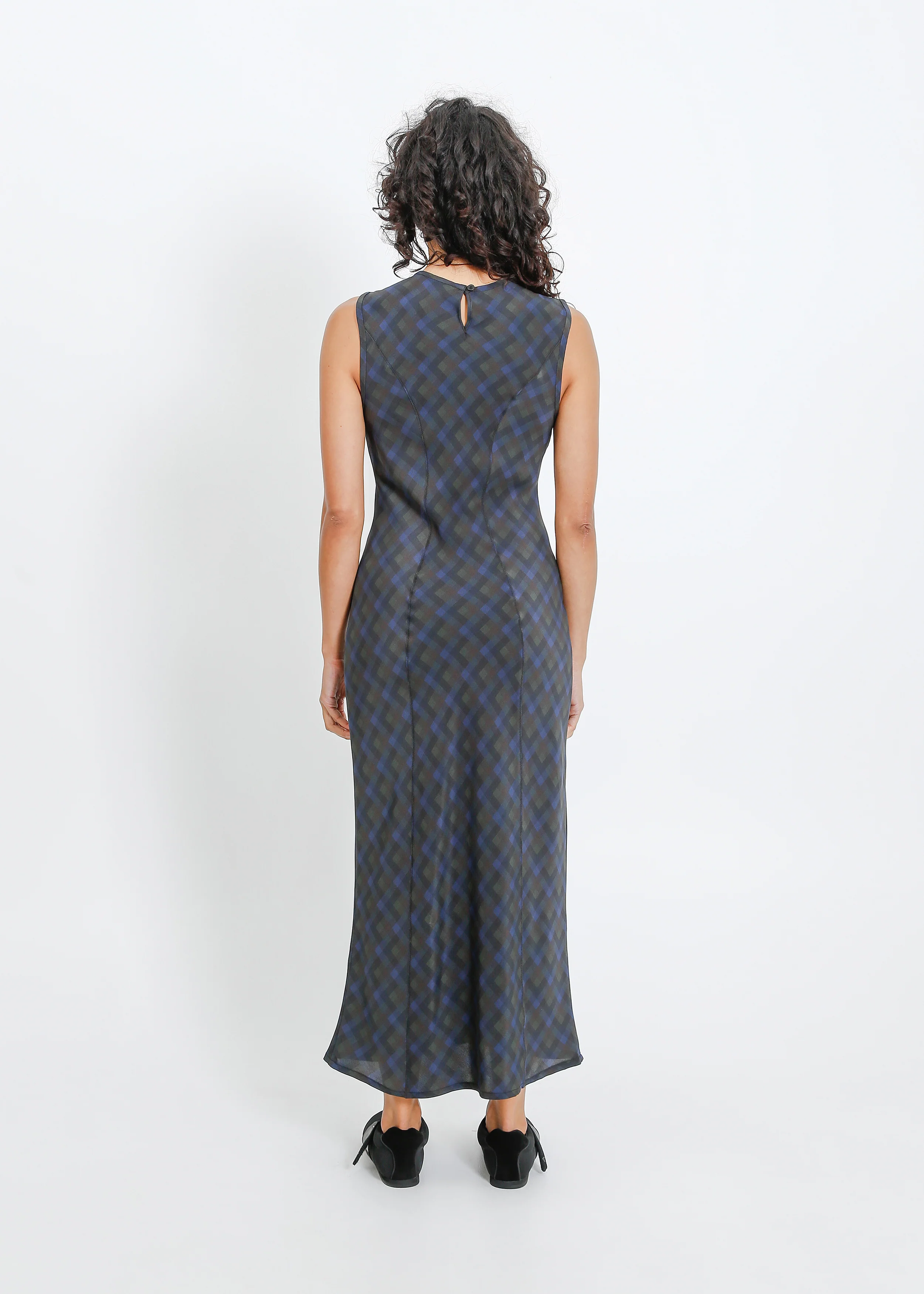 Orion Dress / Indigo Wine Check - Image 4