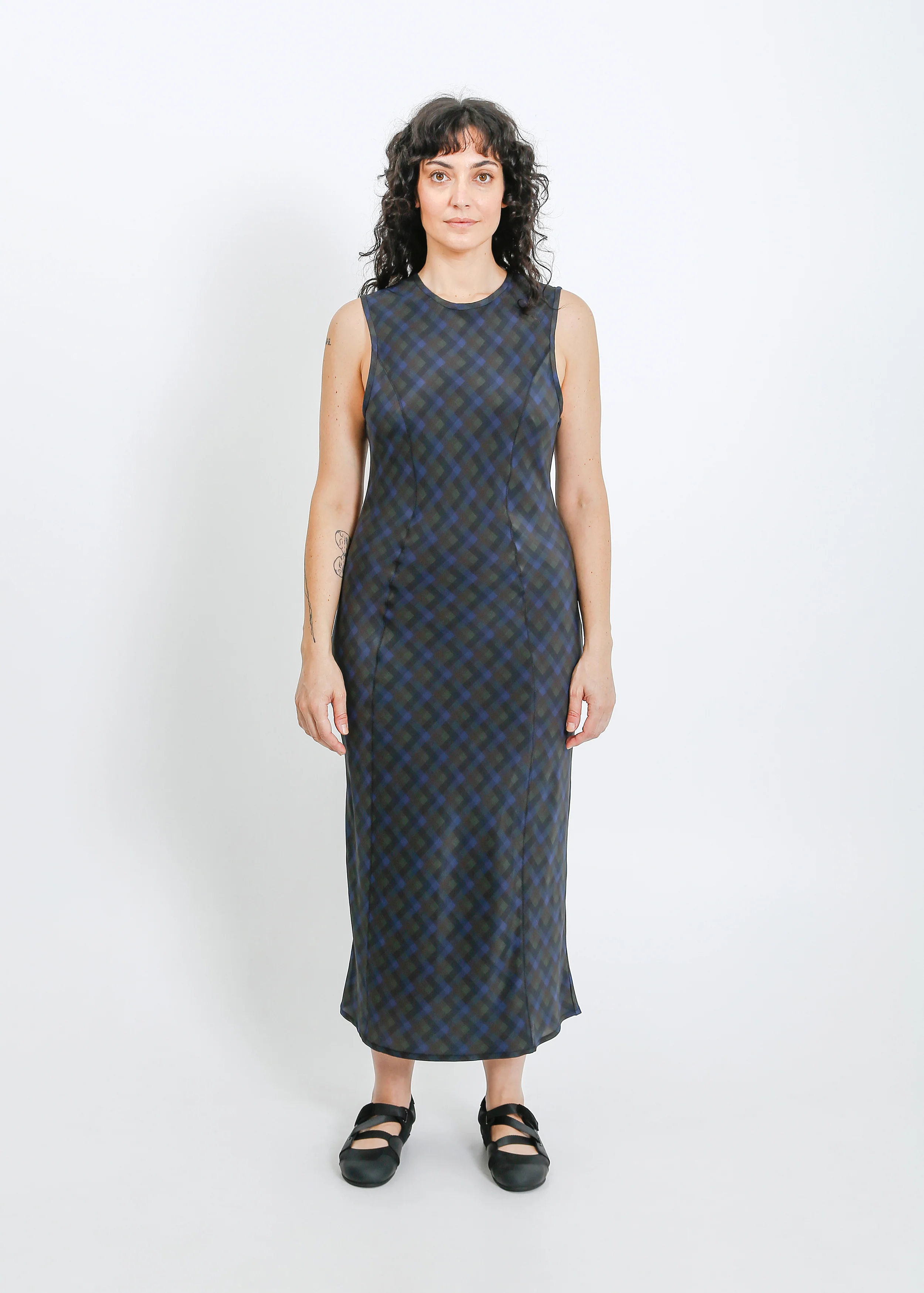 Orion Dress / Indigo Wine Check - Image 6