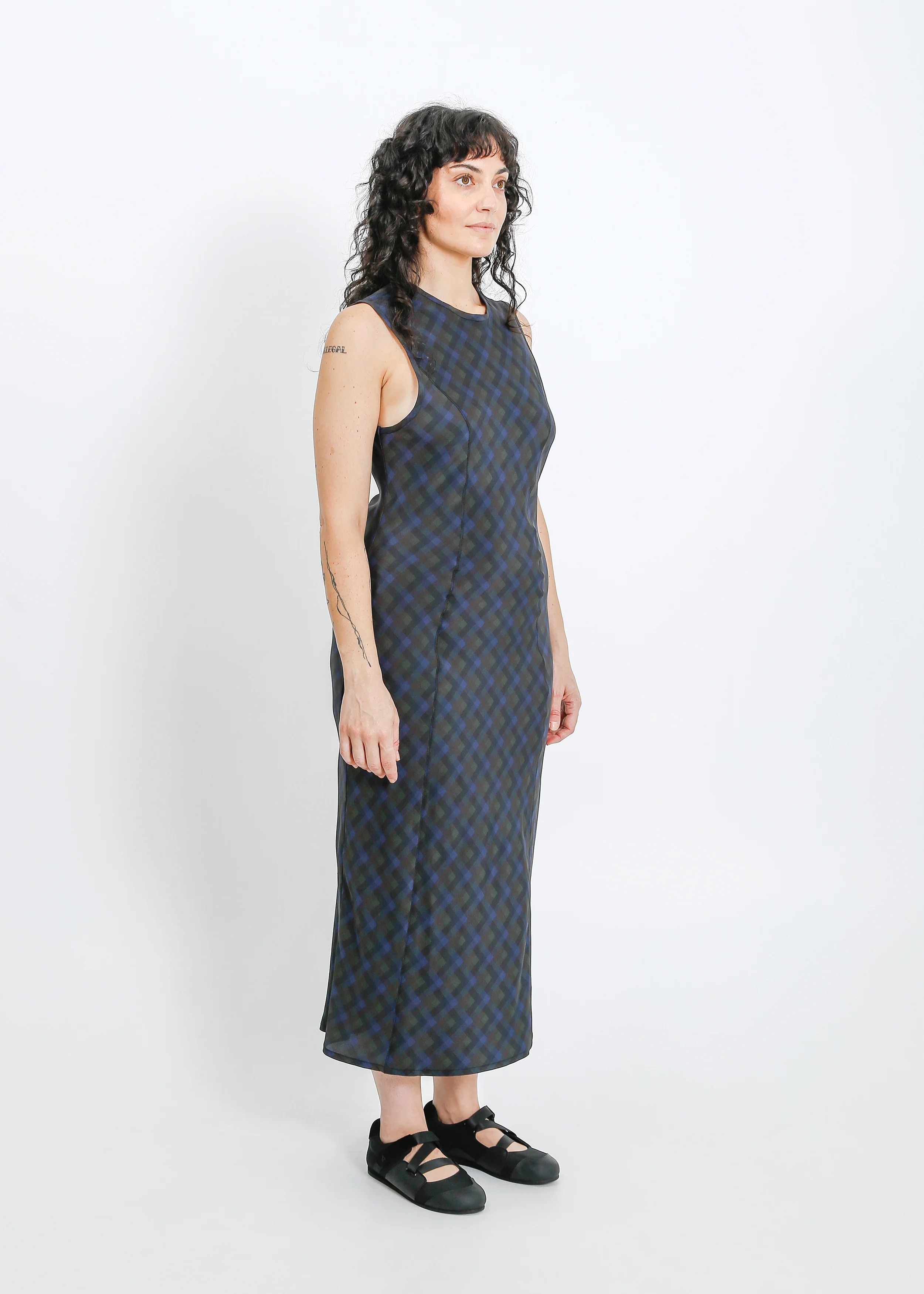 Orion Dress / Indigo Wine Check - Image 7