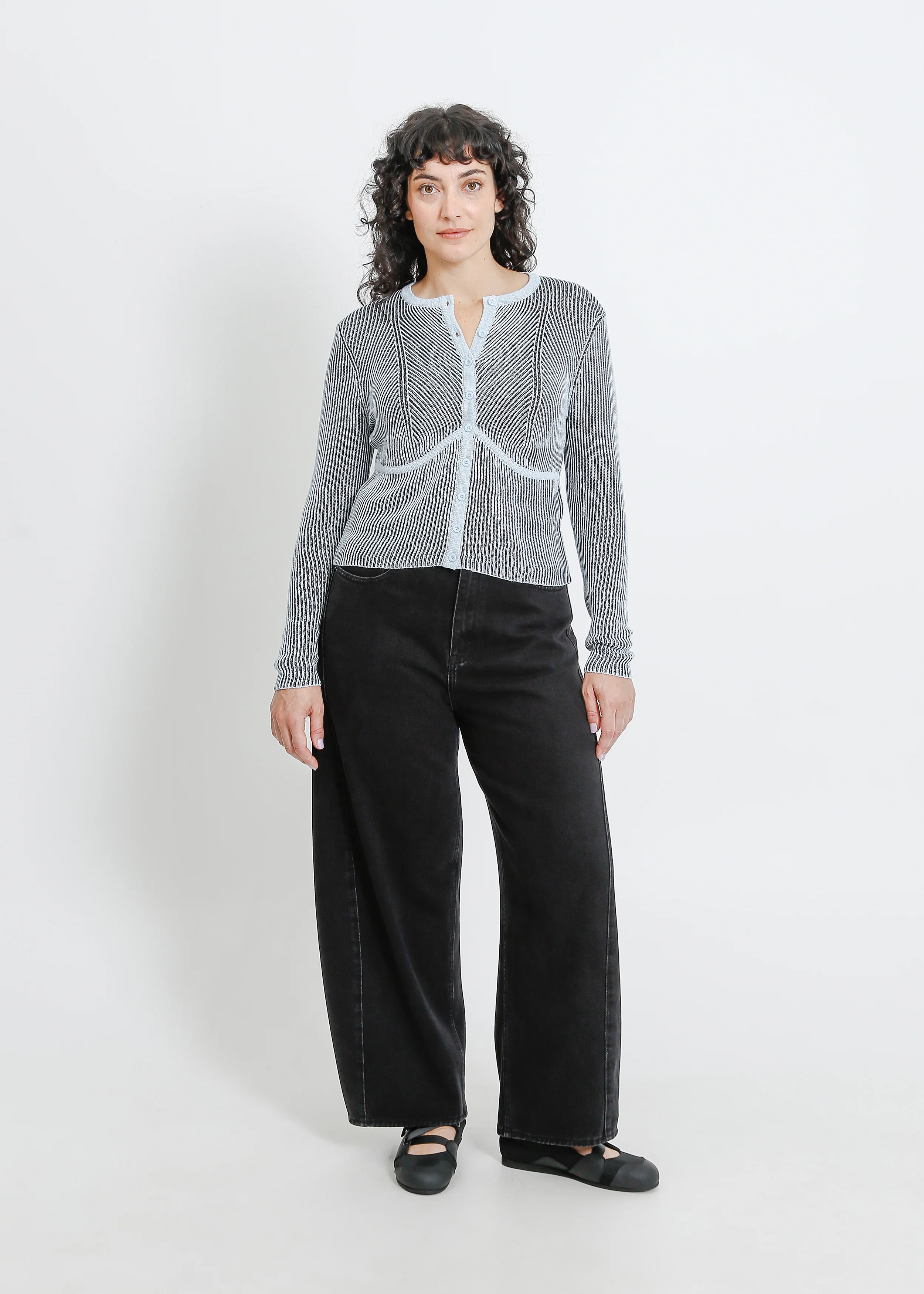 Otis Knit Cardi / Blue-Black - Image 10