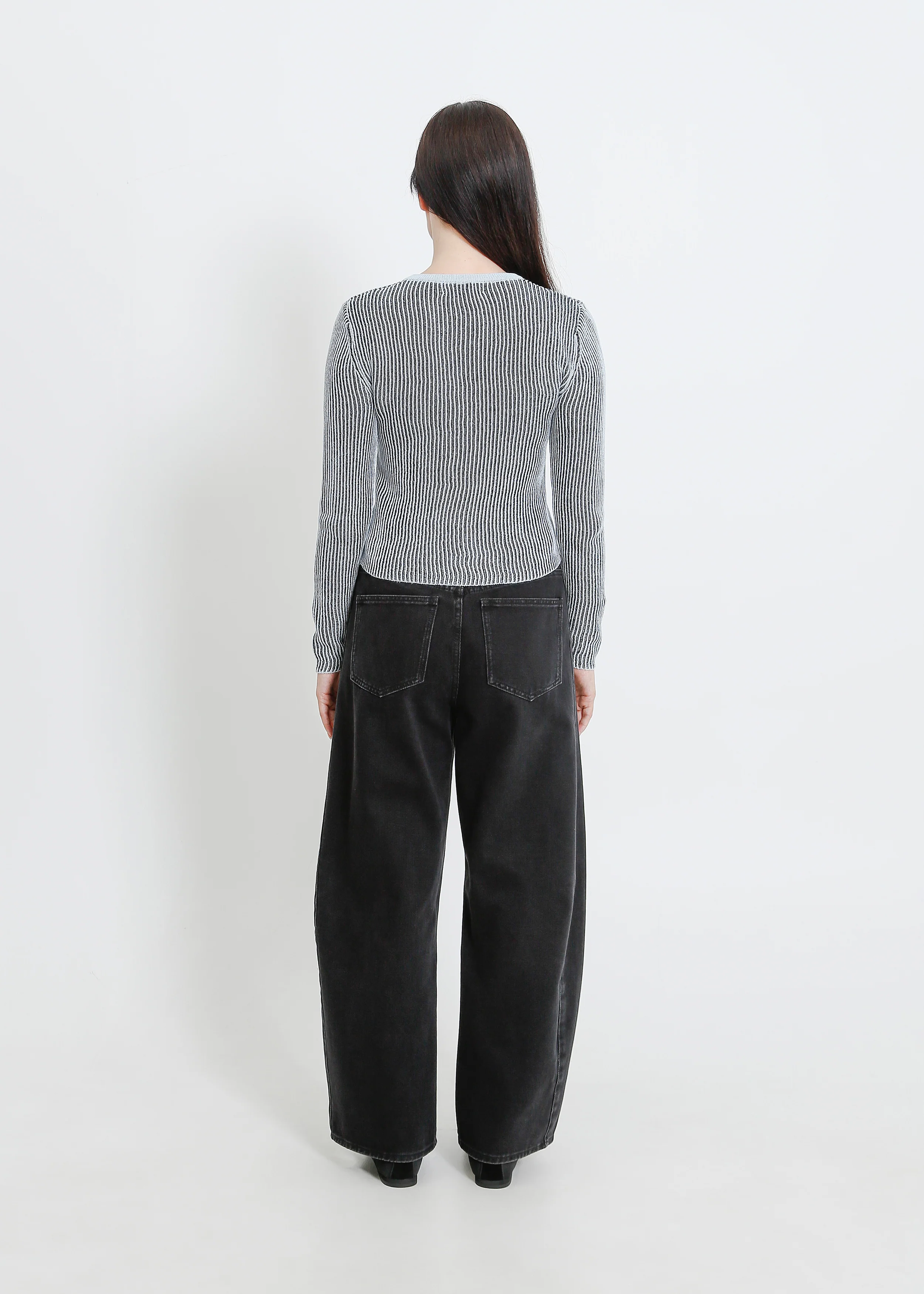 Otis Knit Cardi / Blue-Black - Image 4