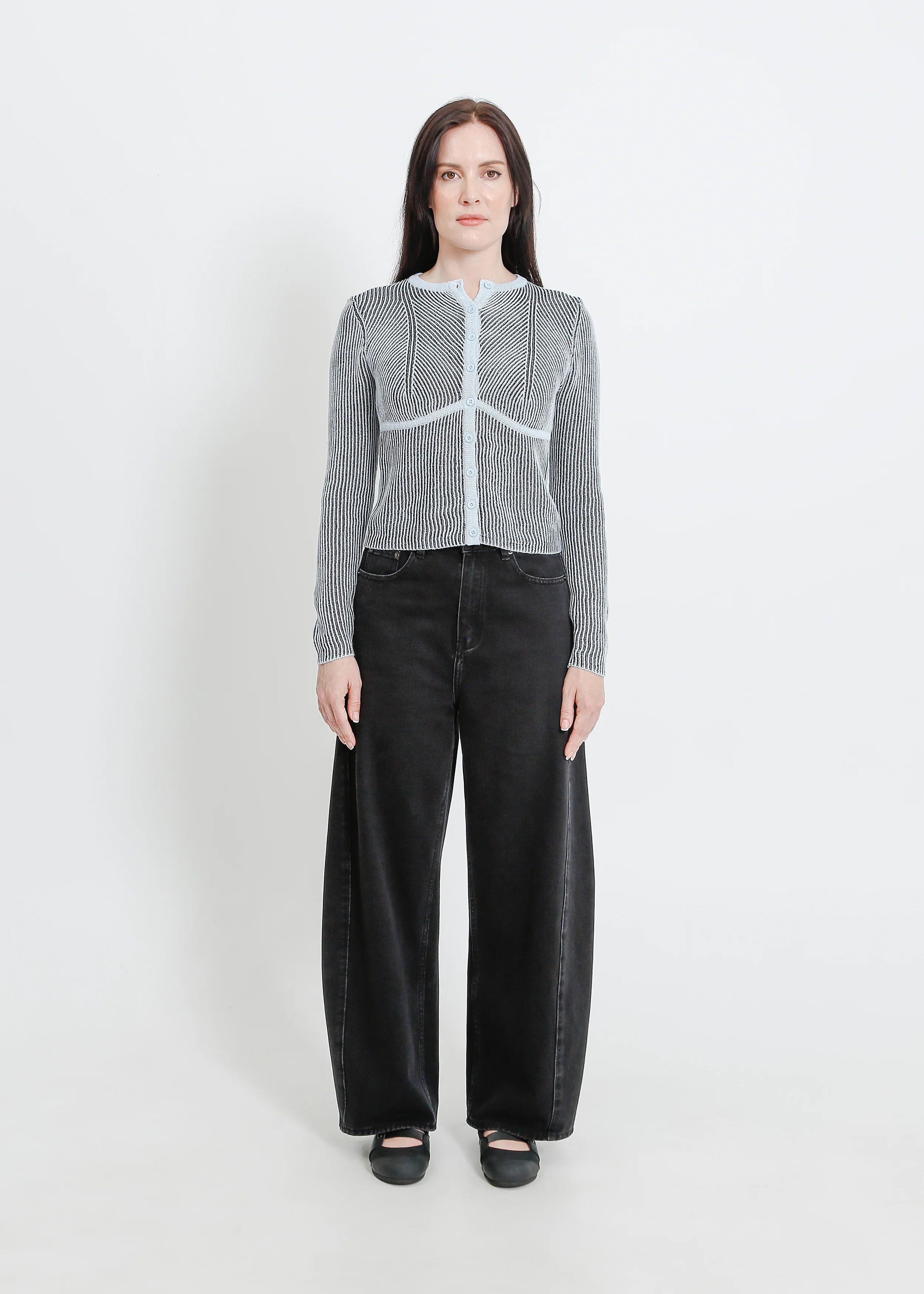 Otis Knit Cardi / Blue-Black - Image 5